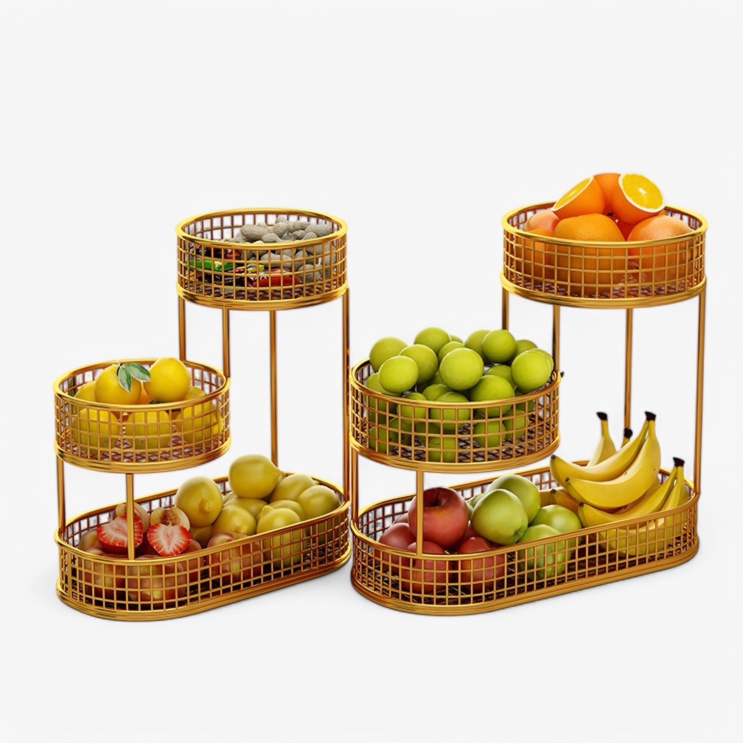 Milena | Elegante cesta di frutta in ferro – Mantieni la frutta fresca e organizzata - - Kitchen kitchen accessory - Concept Palermo