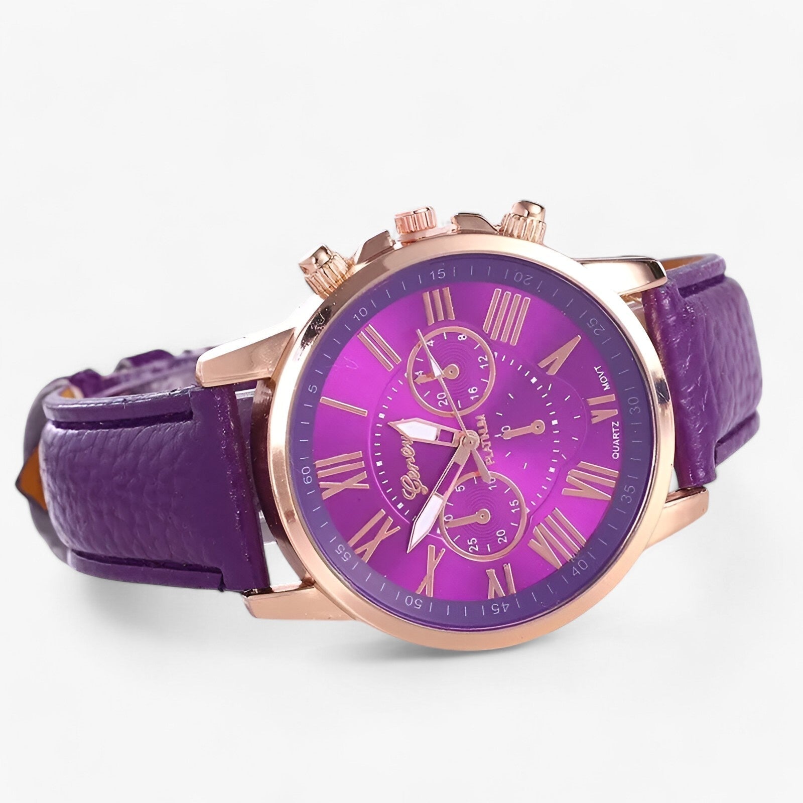 Kleng | Orologio da donna di lusso - Impermeabile in pelle per ogni occasione - Viola - Elegant watch lady watch watch for women WOMEN wrist watches for women - Concept Palermo