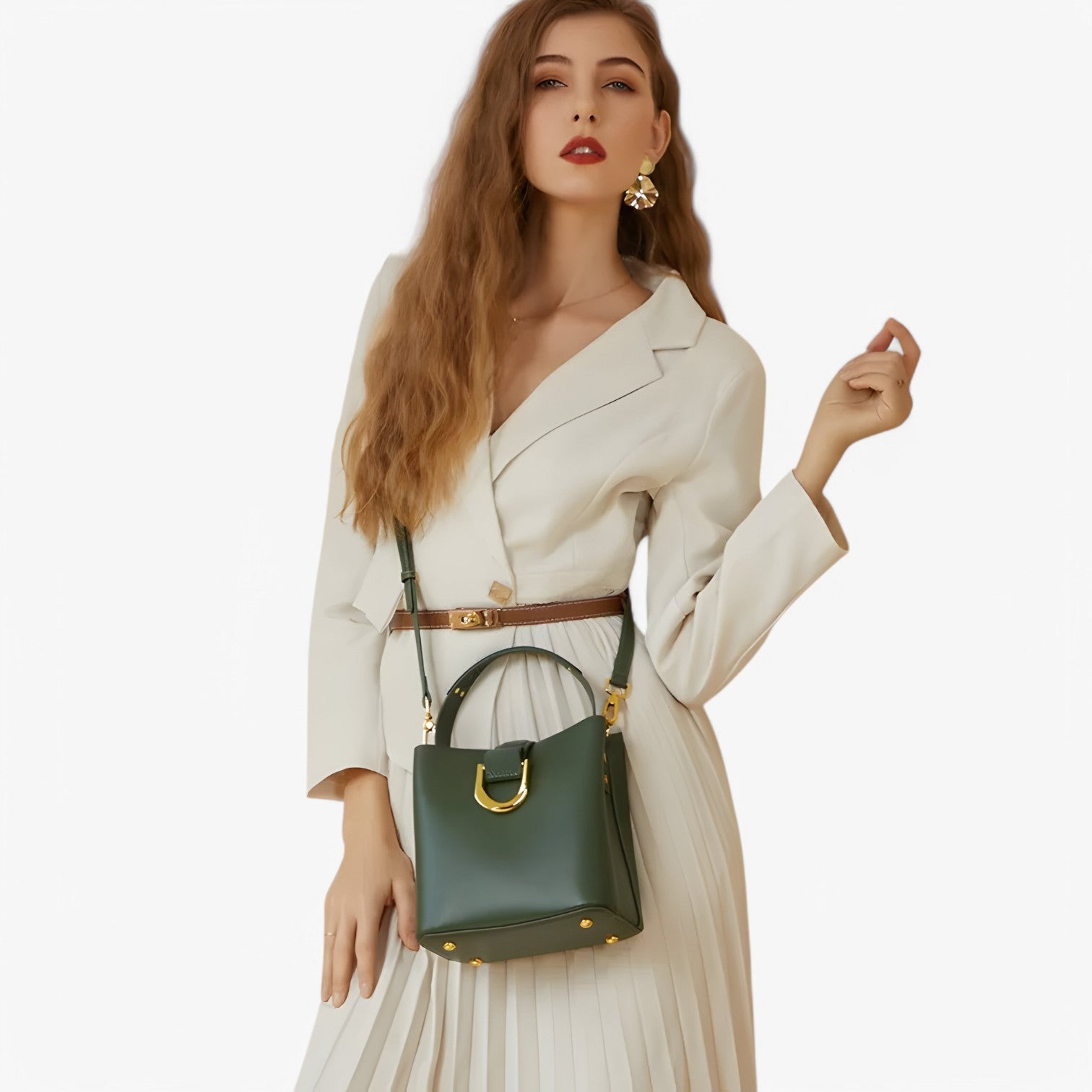 Mildred | Borsa a secchiello Moda – Elegante, Spaziosa e Versatile - - bag Leather Bag Shoulder & Crossbody Bags women bag - Concept Palermo