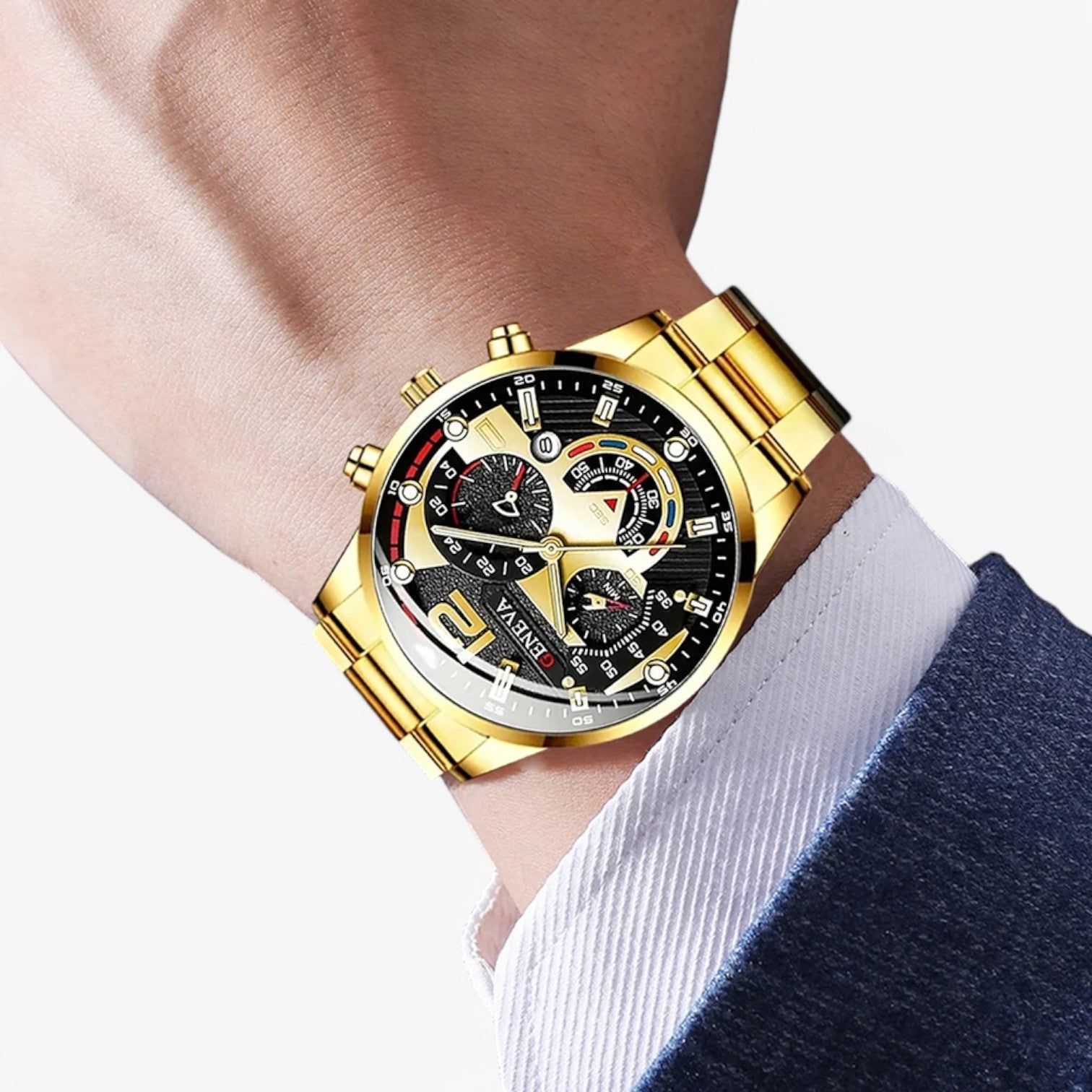 Andres | Strak e Luminoso – Orologio da Uomo in Acciaio Inossidabile di Lusso - - mens accessory watch watch for men - Concept Palermo