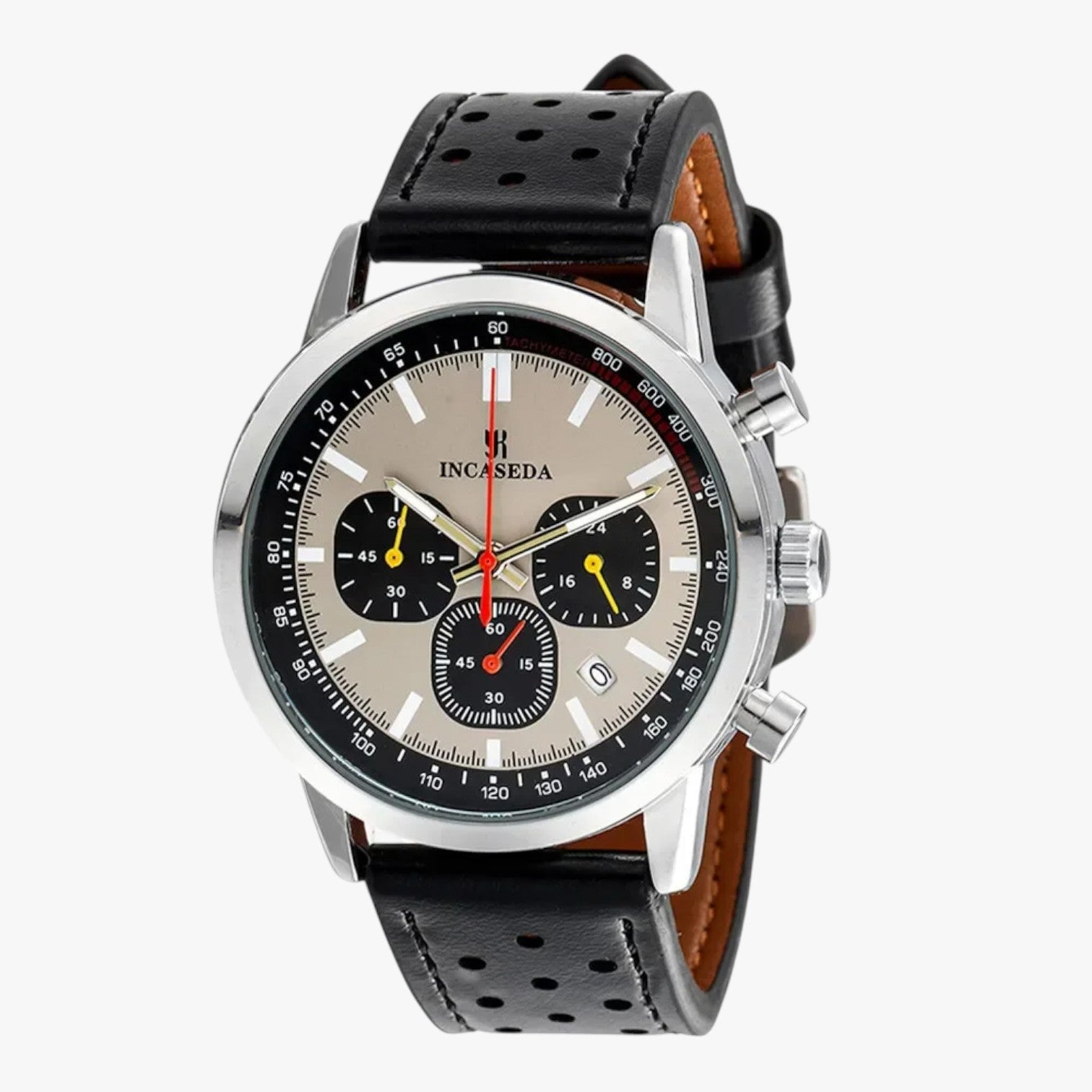 Drew | Orologio Uomo INCASEDA Cronografo di Lusso al Quarzo, Ultra Luminoso & Elegante - Black Grey - watch watch for men watches WATCHES FOR MEN - Concept Palermo