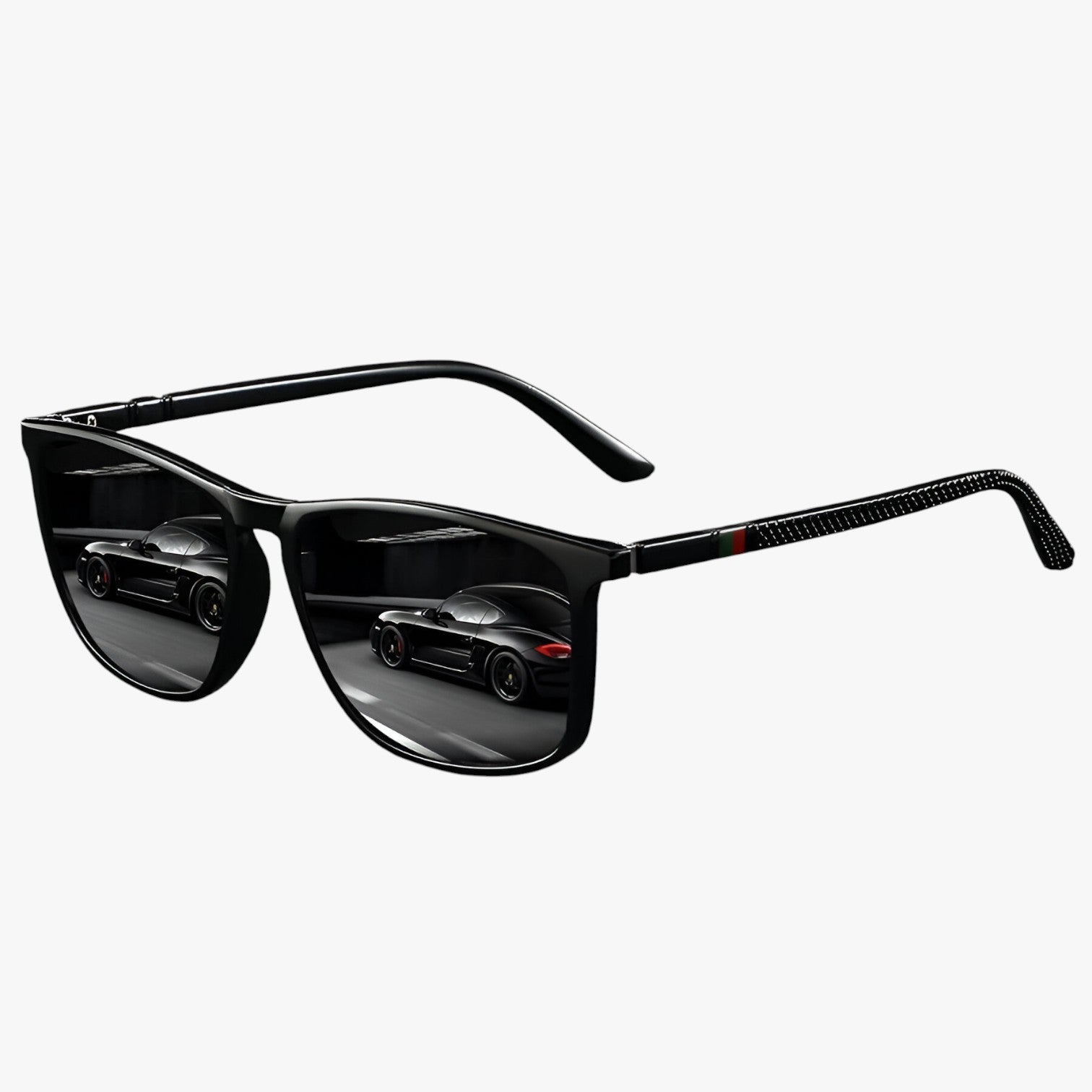 Jasper | Occhiali polarizzati vintage a strisce - Nero - Fashion Sunglasses mens sunglasses Sunglasses - Concept Palermo