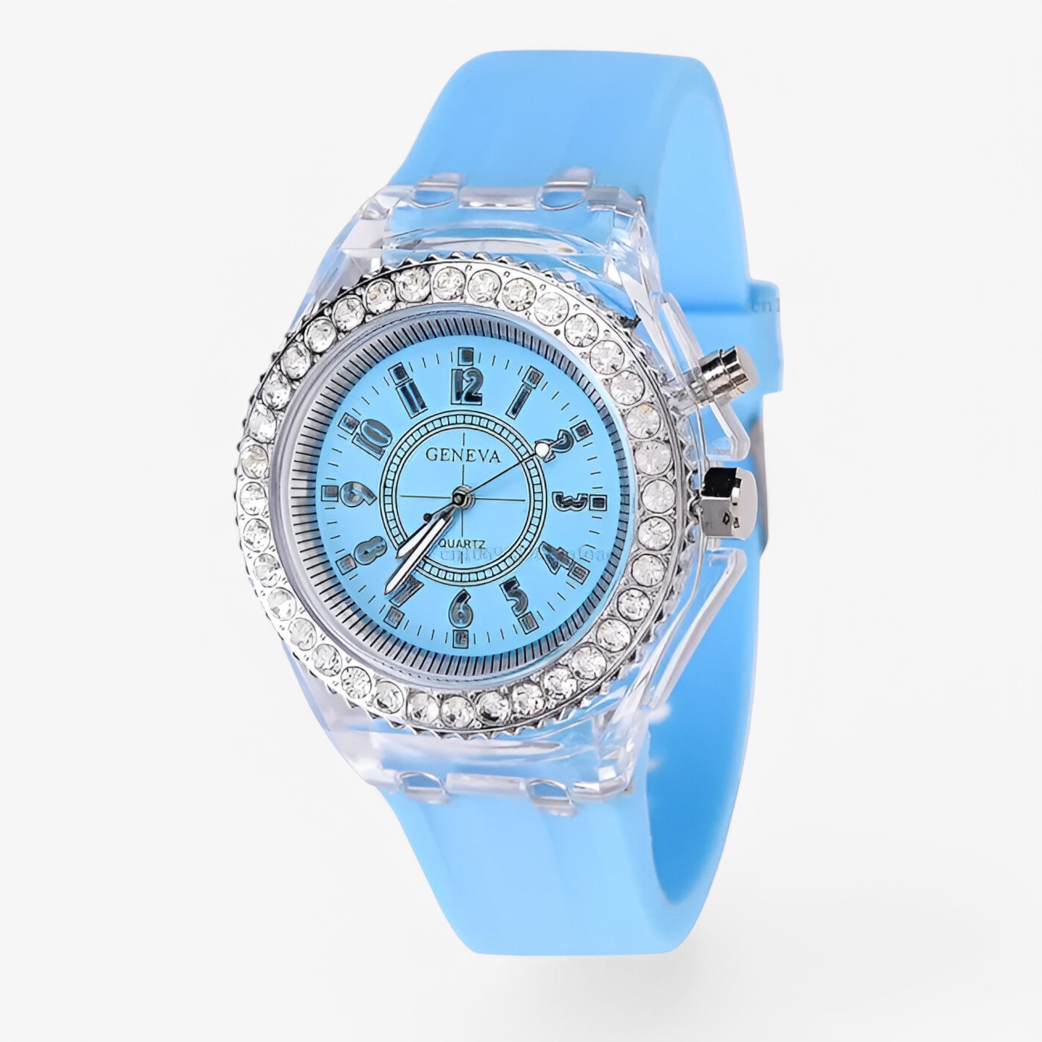 Francis | Orologio gelatinoso con luce LED - Blu cielo - watch for men watch for women - Concept Palermo