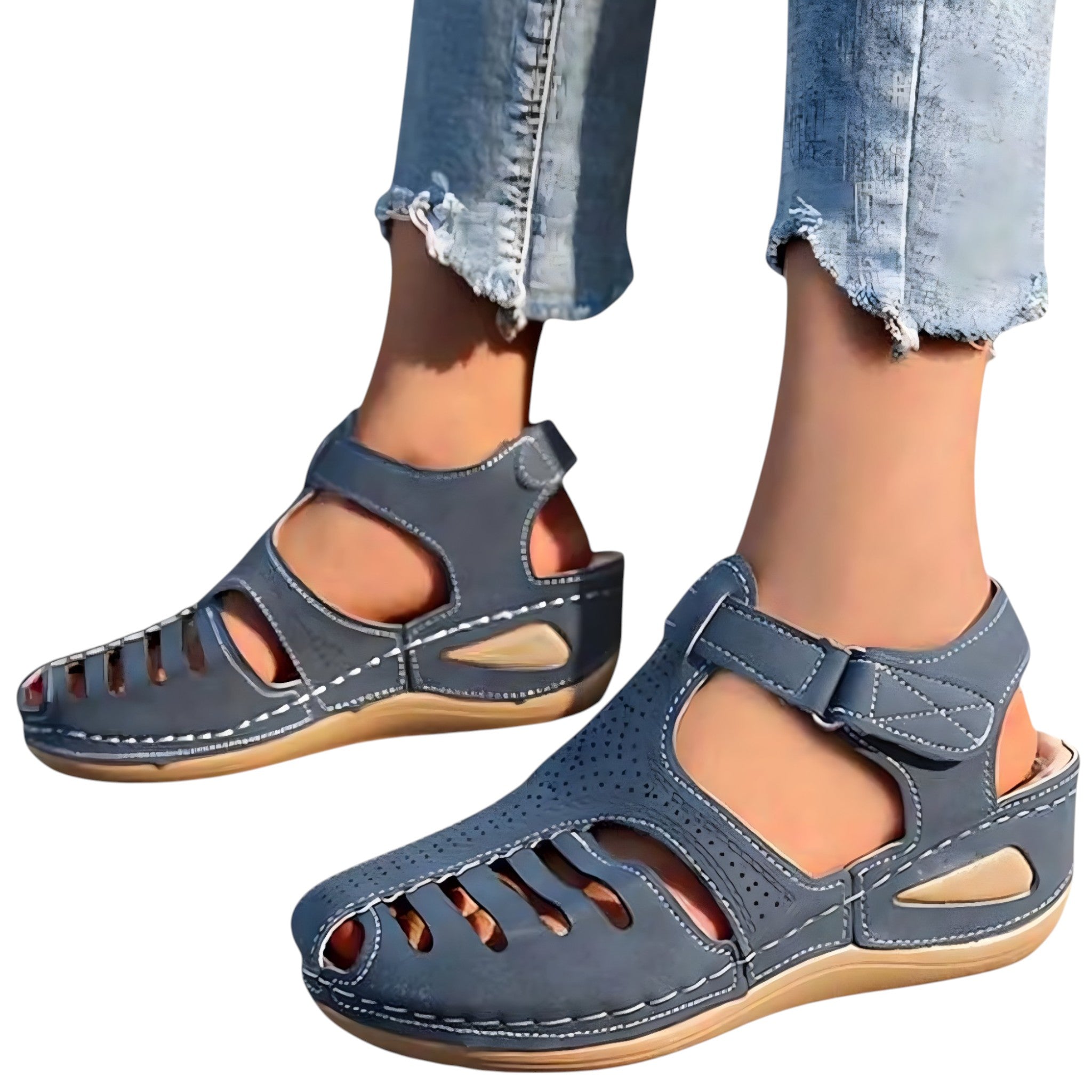 Nova | Sandali comfort traforati con cinturino - - breathable sandals casual sandals easy wear sandals fashion sandals - Concept Palermo