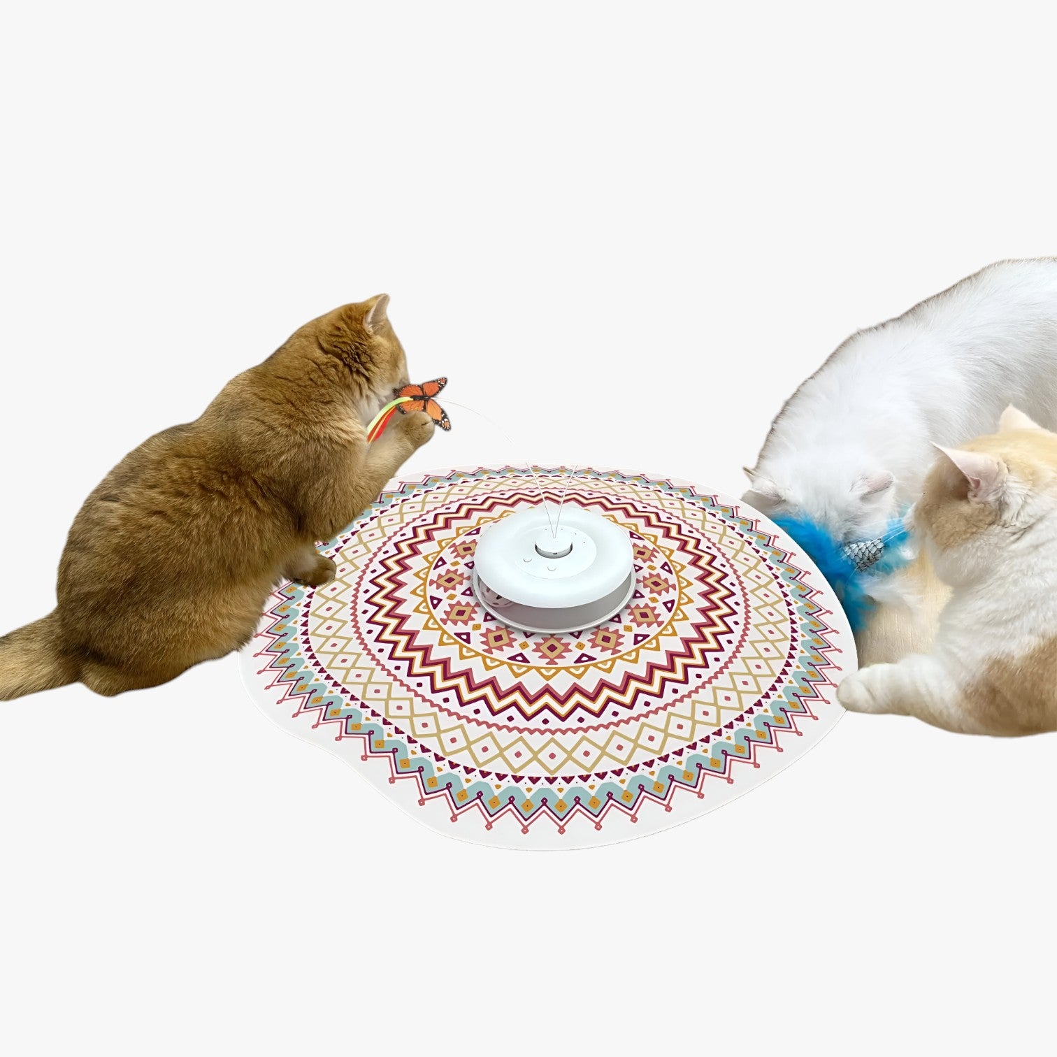 Jacob | Gioco Interattivo 4 in 1 per Gatti Ricaricabile, con Farfalla e Piuma da Inseguire - - pet pet toys petproduct Pets - Concept Palermo