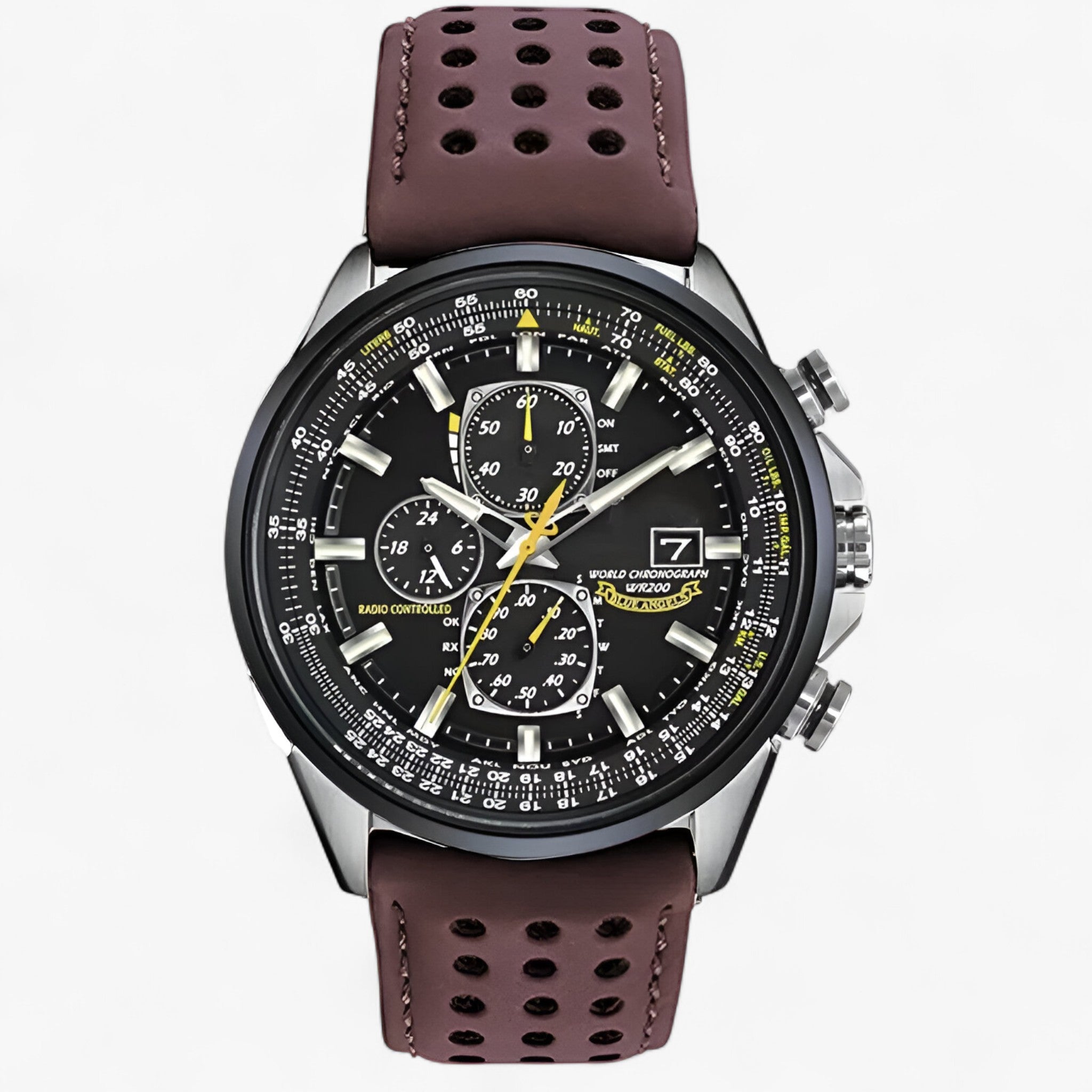 Orologio cronografo MultiSteel - Un vero orologio - Cintura color caffè a 3 bottoni - watches WATCHES FOR MEN - Concept Palermo