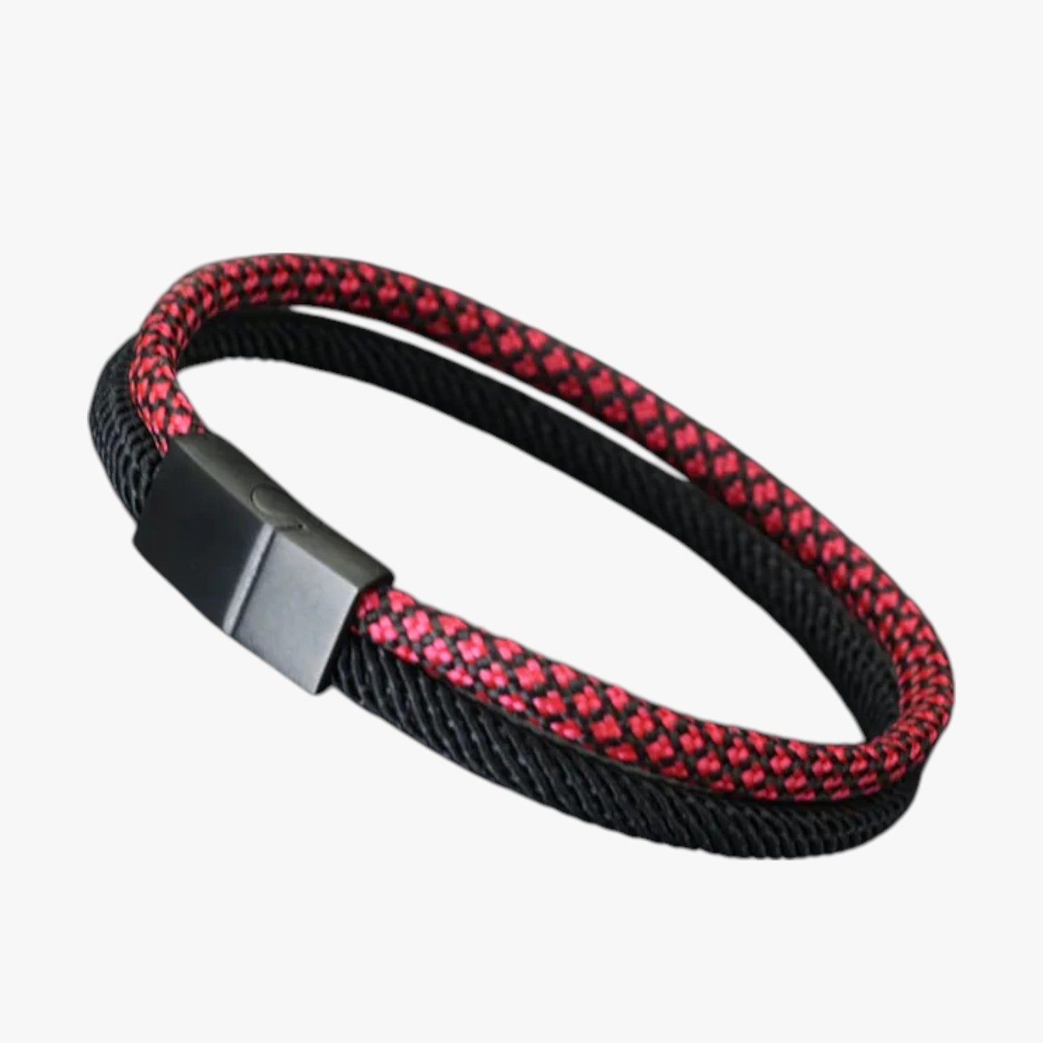 Devin | Bracciale Paracord Bicolore con Fibbia Magnetica - vinaccia 19,5cm 7,7 pollici - BRACELET bracelet for men BRACELETS mens bracelet - Concept Palermo