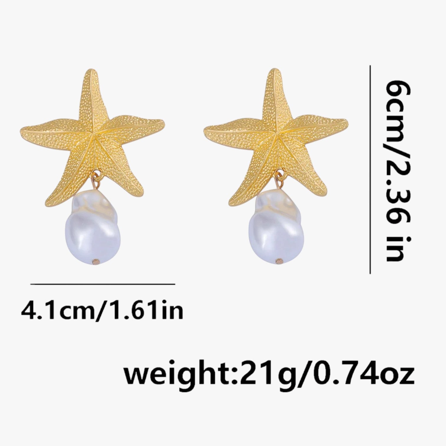 Xyla | Orecchini a forma di stella marina alla moda per un'atmosfera estiva - - EARRINGS Earrings for Women Girls New Fashion Earrings womens earring - Concept Palermo