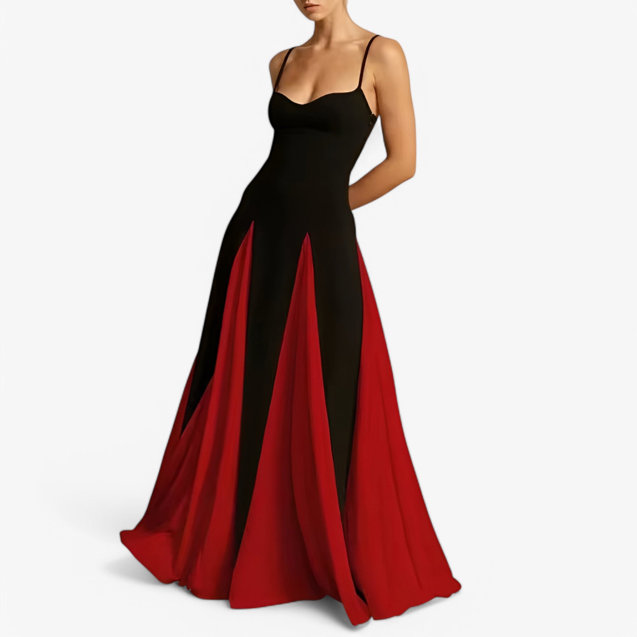 Isabella | Abito da Sera con Spalle Scoperte - Rosso - - Concept Palermo