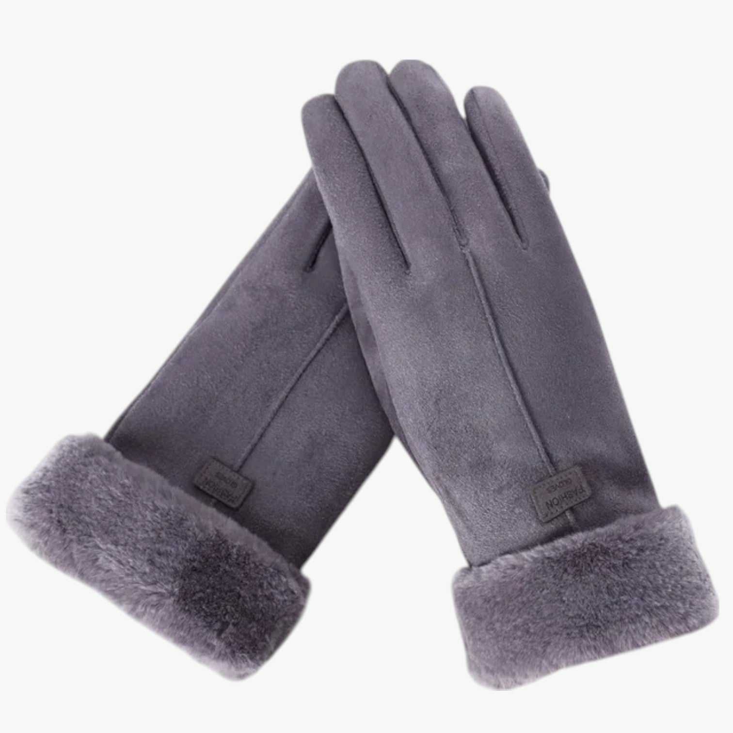 Esther | Guanti Invernali Donna Caldi in Peluche Touchscreen Antivento - Grigio Una Taglia - gloves winter gloves - Concept Palermo