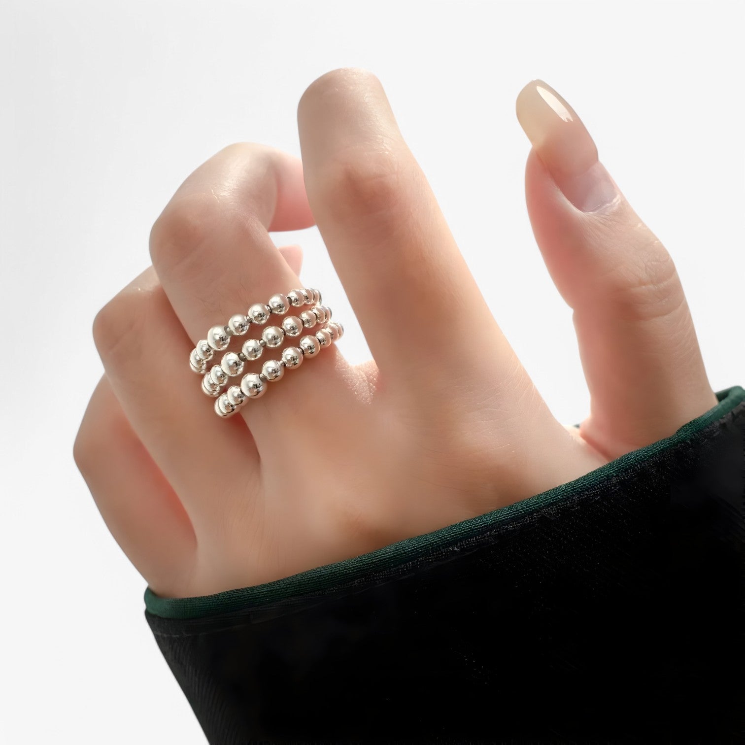 Sienna | Elegante e Unica - Anello geometrico in argento a tre strati fatto a mano - - Accessories Jewelry Rings womens ring - Concept Palermo