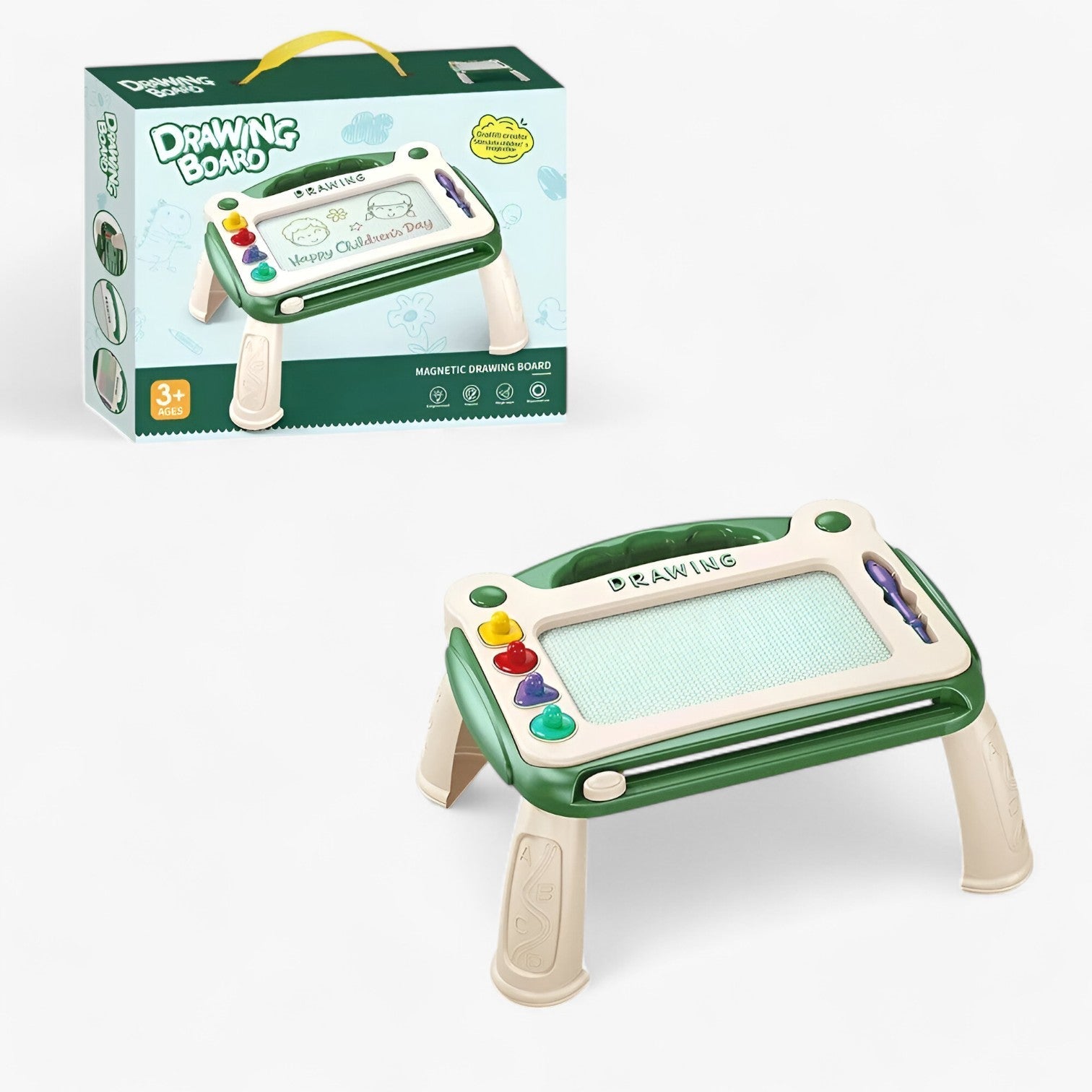 Luca | Tavoletta Magnetica da Disegno – Disegno Creativo ed Educativo - Grande-Verde - toys toys for kids - Concept Palermo