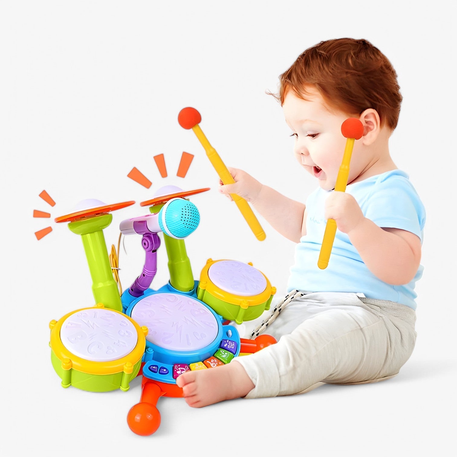 Kayden | Set di Tamburi Educativo per Bambini - Musica e Divertimento in Uno - - toys toys & gifts toys for kids - Concept Palermo