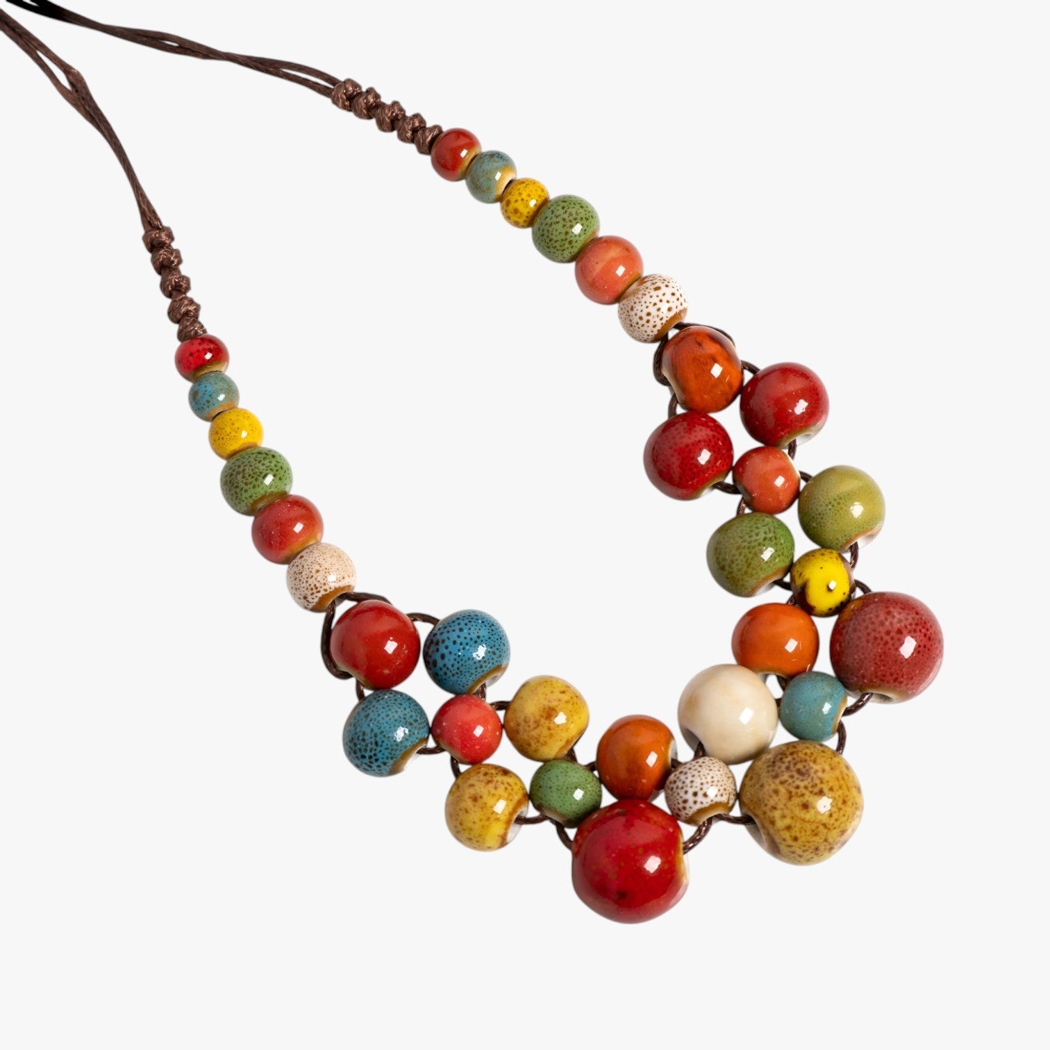 Talia | Collana in ceramica colorata fatta a mano - Unico boho-statement - - elegant womens necklaces NECKLACES Necklaces for Women - Concept Palermo