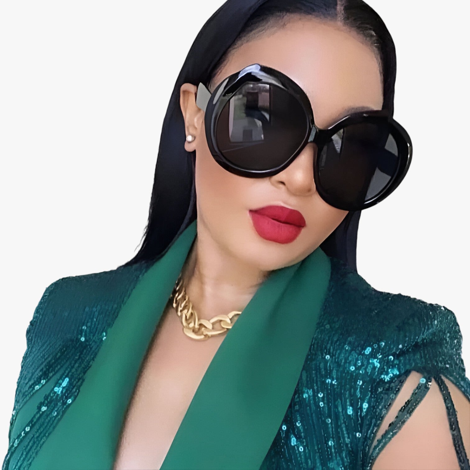 Daphne | Occhiali da sole rotondi oversize di lusso - - Fashion Sunglasses Round Sun Glasses sun glasses Sunglasses - Concept Palermo