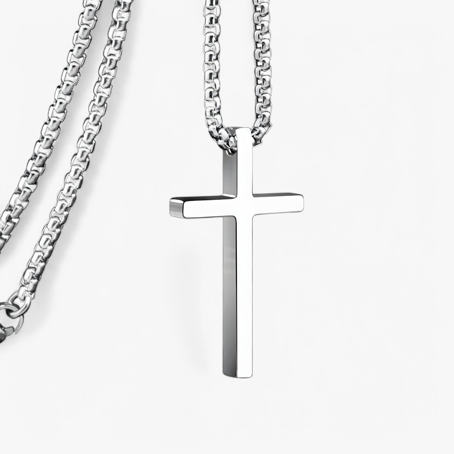 Noah | Ciondolo in Croce d'Argento – Cool & Senza Tempo in Acciaio Inossidabile - - necklace for men NECKLACES Stainless Steel Necklace - Concept Palermo