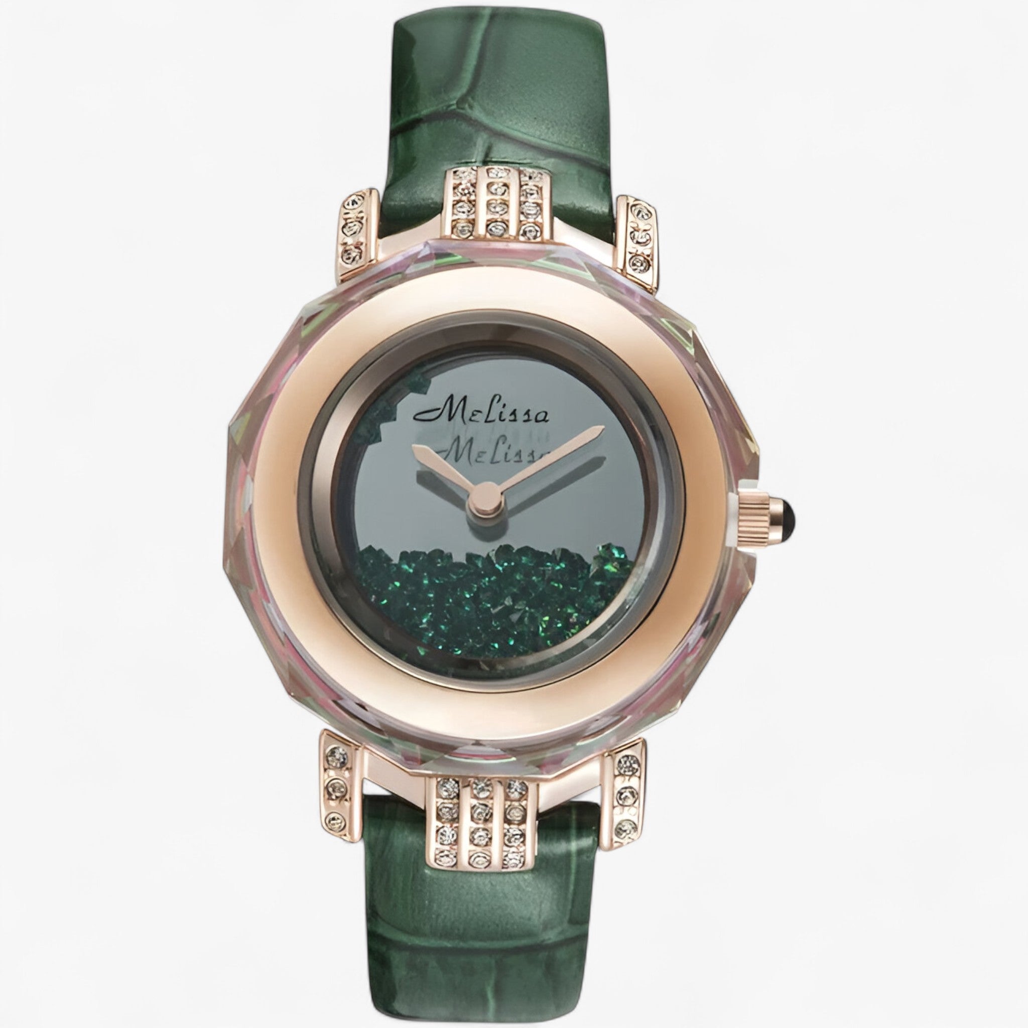 ISSA | Orologio da donna con cristalli austriaci e movimento al quarzo giapponese - Verde - female watch watch for women - Concept Palermo