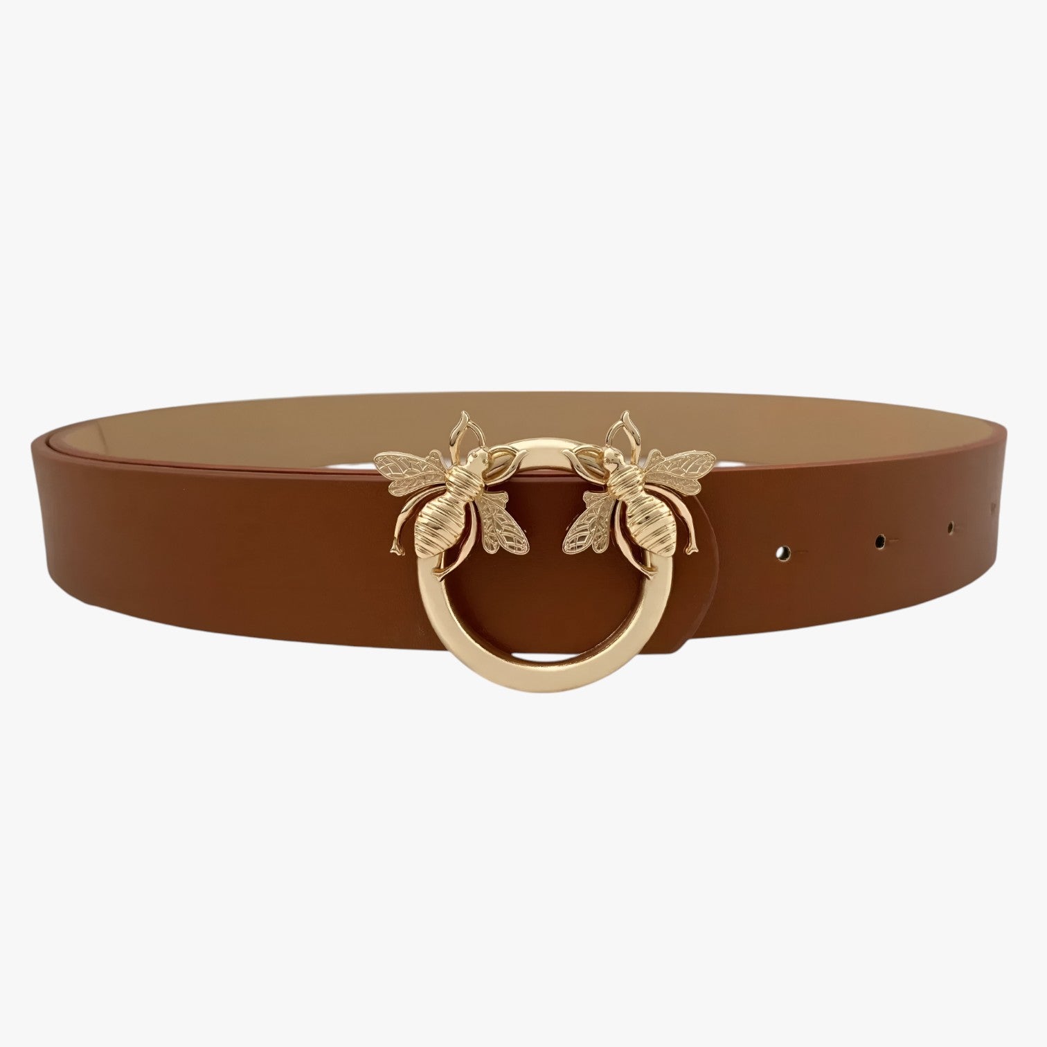 Sabrina | Cintura elegante in pelle con fibbia di design - Marrone 105CM CINA - Belts waist belt for women Womens belt - Concept Palermo