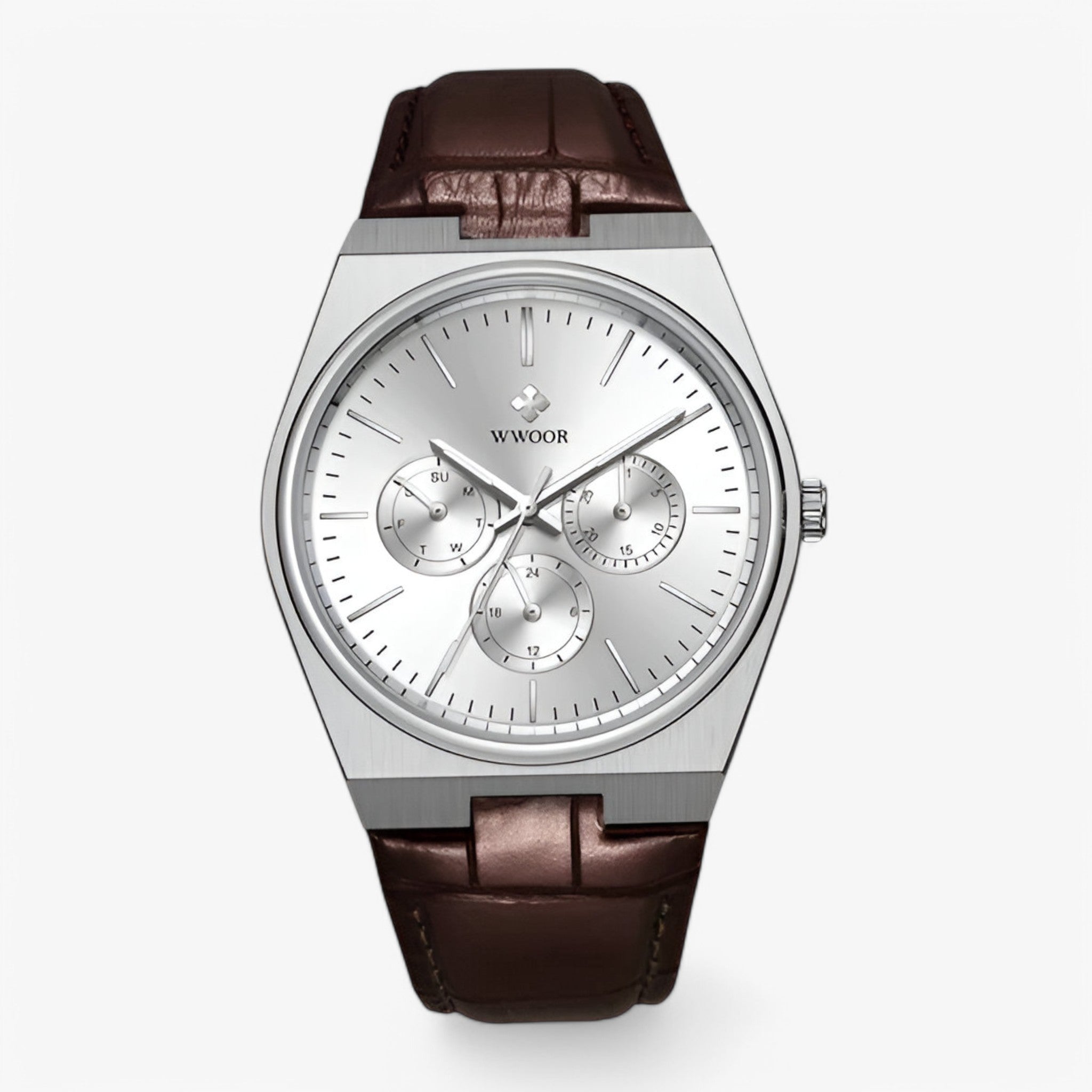 Ronan | Orologio al Quarzo in Acciaio con Vetro Zaffiro - marrone bianco - - Concept Palermo