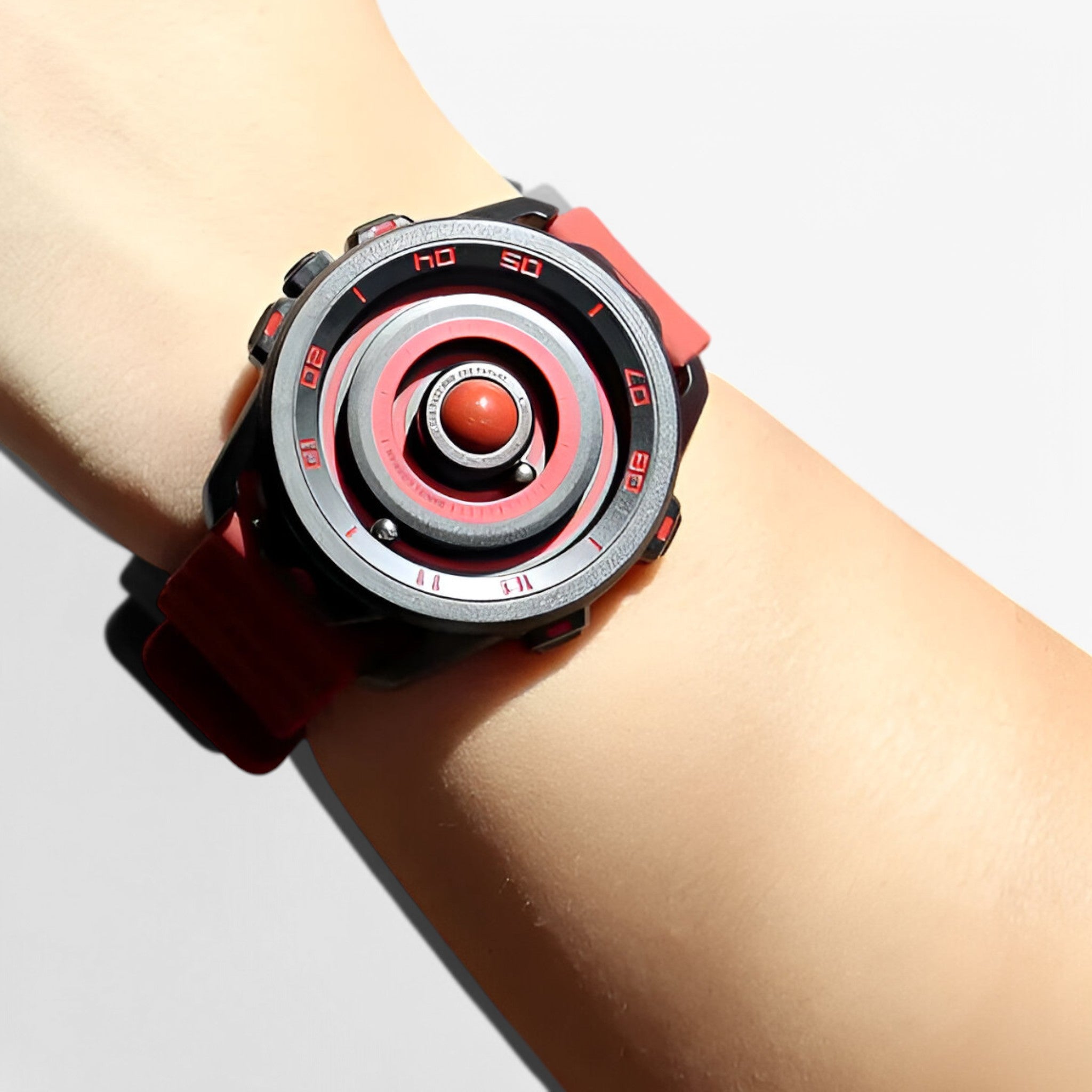 Hercules – Orologio Sportivo al Quarzo con Design Magnetico Rosso - - mens watch watch for men - Concept Palermo