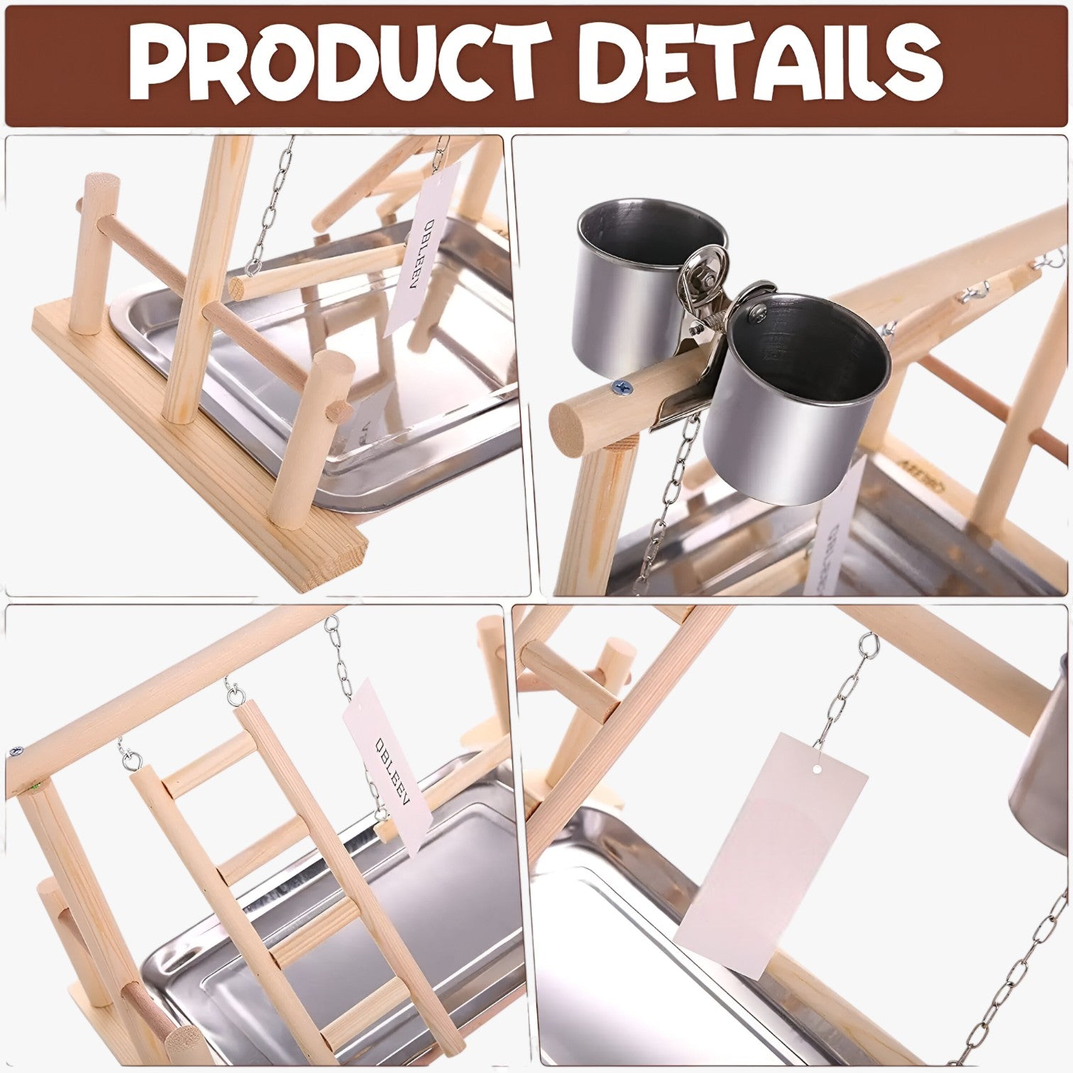 Felicia | Porta pappagalli in legno – Allenare, giocare e divertirsi - - bird bird toys birdproduct pet PET SUPPLIES - Concept Palermo