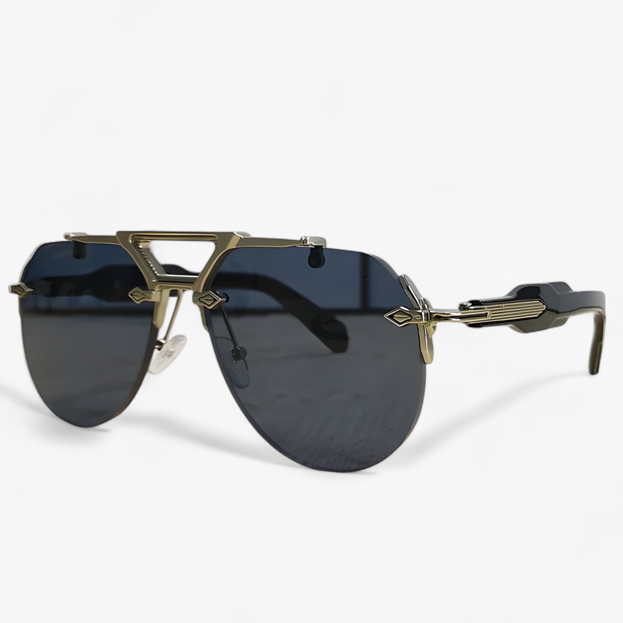 Kai | Occhiali da sole punk semi-senza montatura - Grigio argento - - Concept Palermo