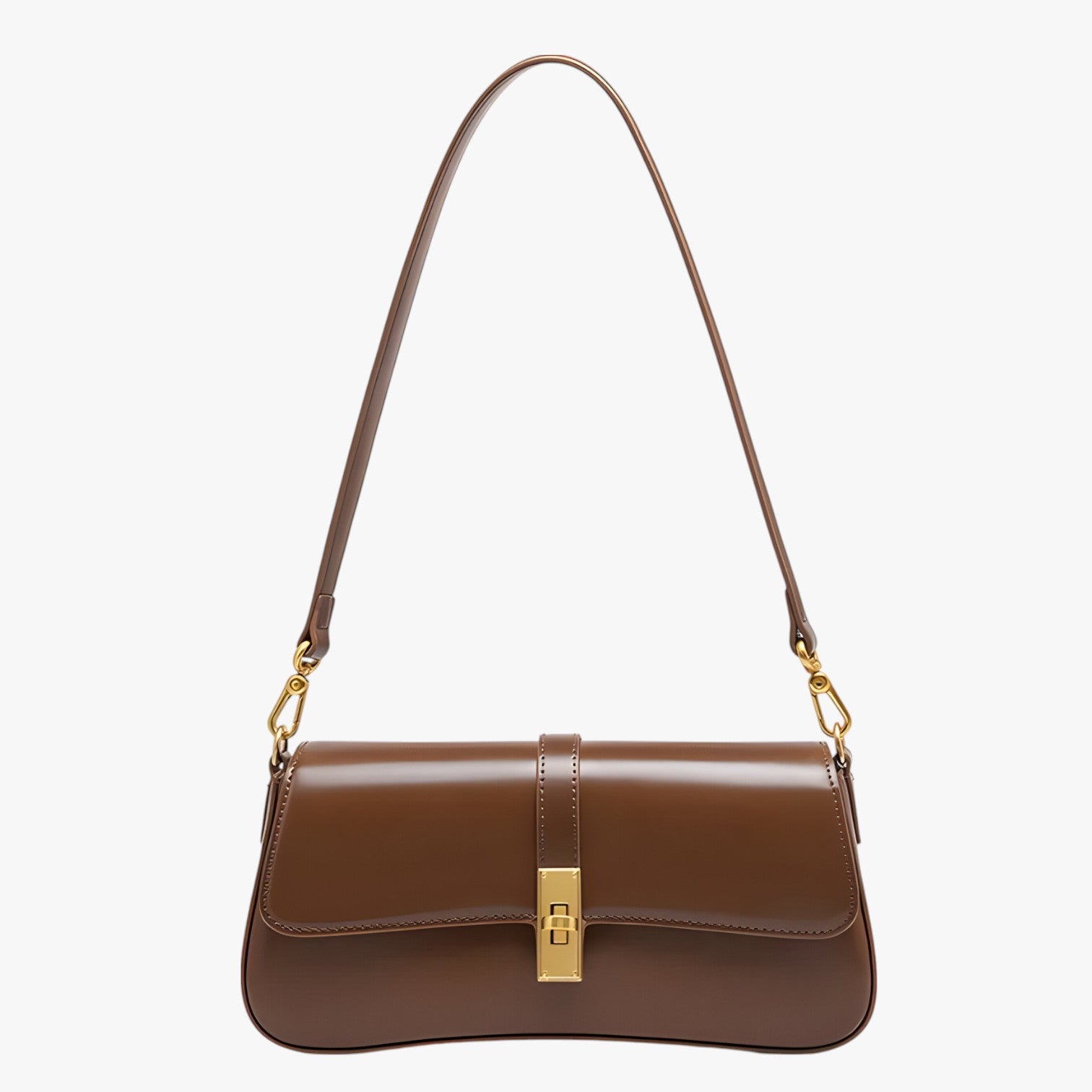 Alaia | Borsa Baguette in Vera Pelle di Lusso - Caffè - bag Bags handbags Shoulder Bags women bags Women's handbags - Concept Palermo