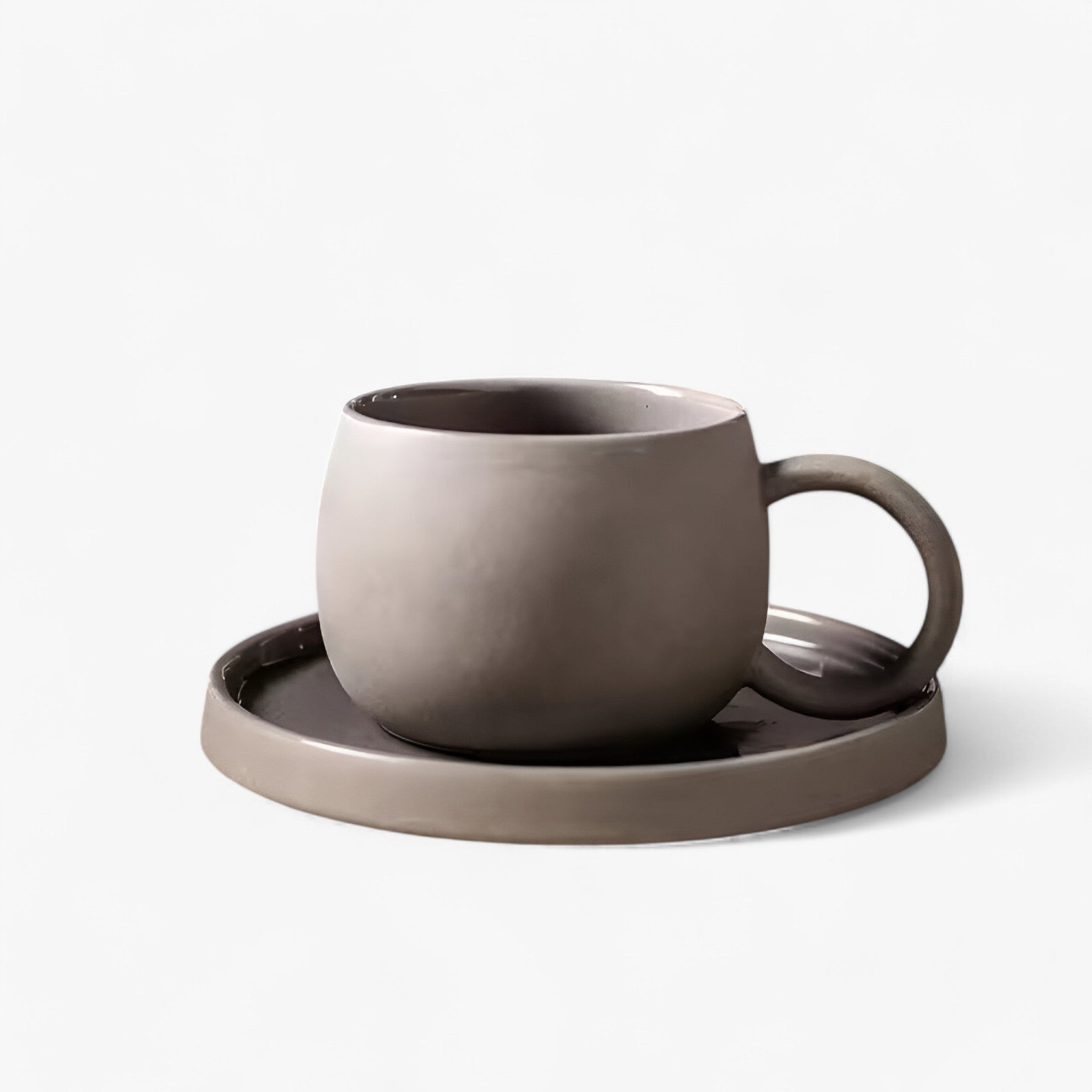 Sora | Set da caffè espresso giapponese minimalista con tazza e piattino - sabbi grigia 201-300ml - - Concept Palermo