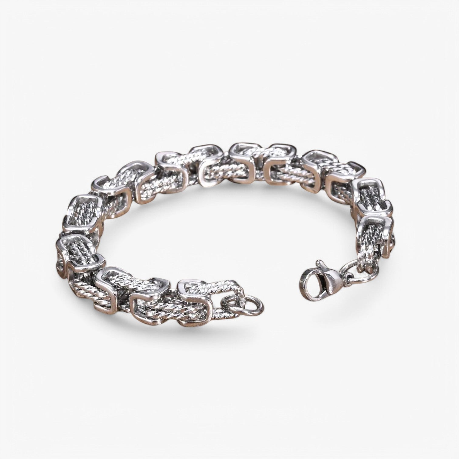 Floris | Robusto e Senza Tempo – Bracciale Maschile Chunky Bizantino - - BRACELETS mens bracelet - Concept Palermo