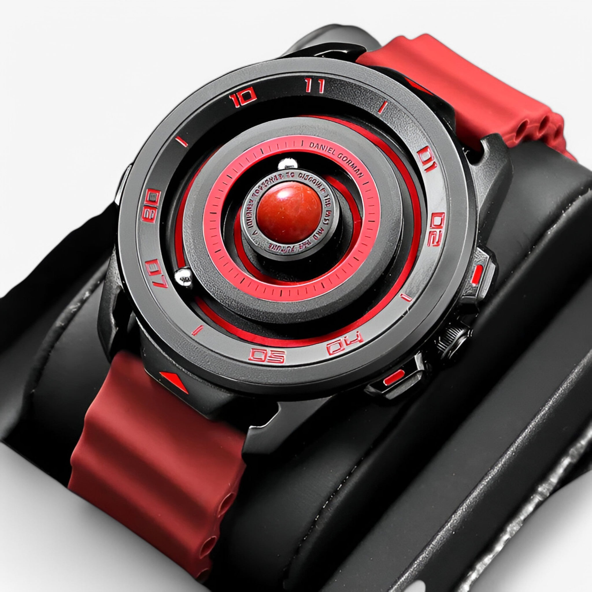 Hercules – Orologio Sportivo al Quarzo con Design Magnetico Rosso - - mens watch watch for men - Concept Palermo
