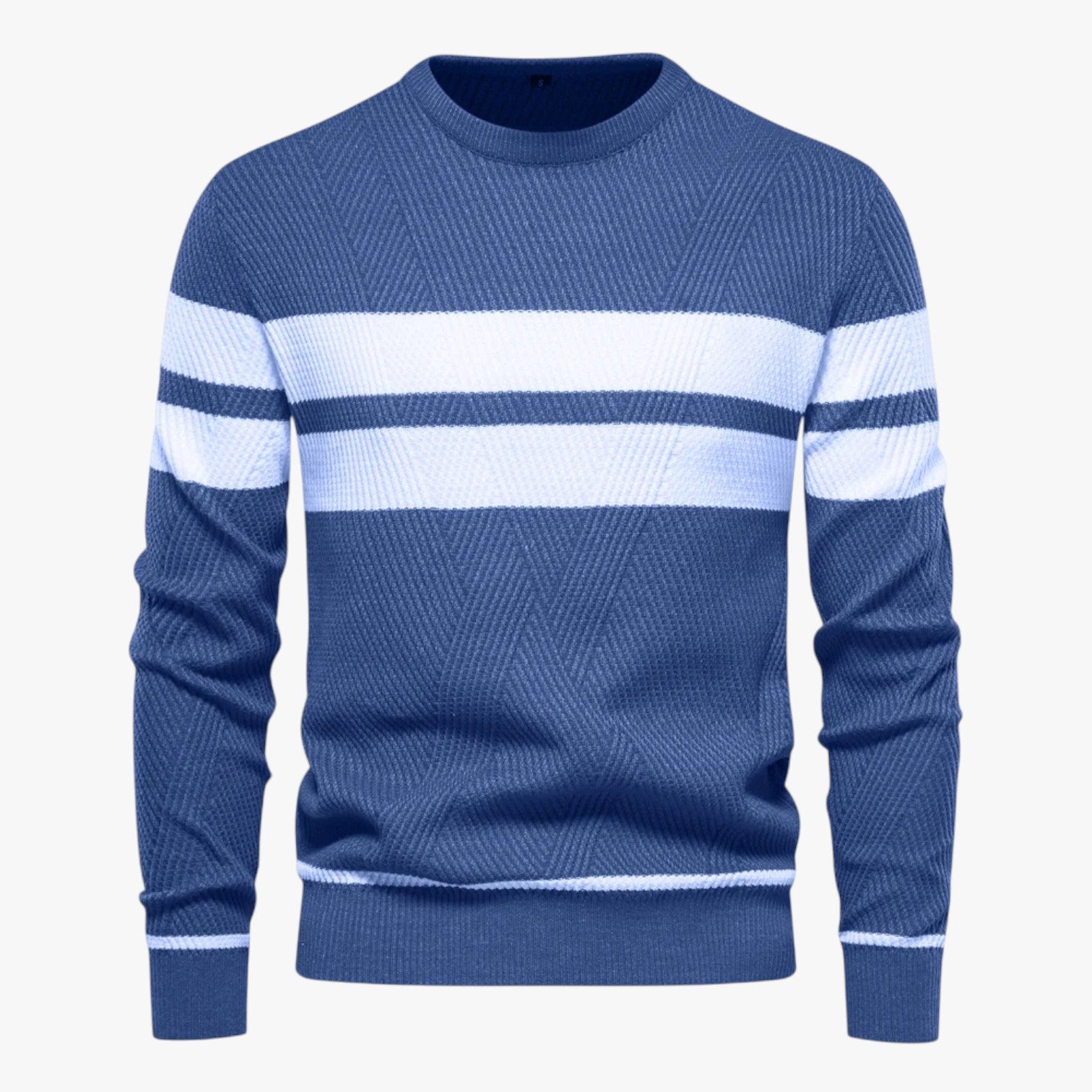 Adam | Maglione Autunnale Uomo Calore Slim con Stile Floreale Elegante - Blu scuro - Sweater sweater men sweaters - Concept Palermo