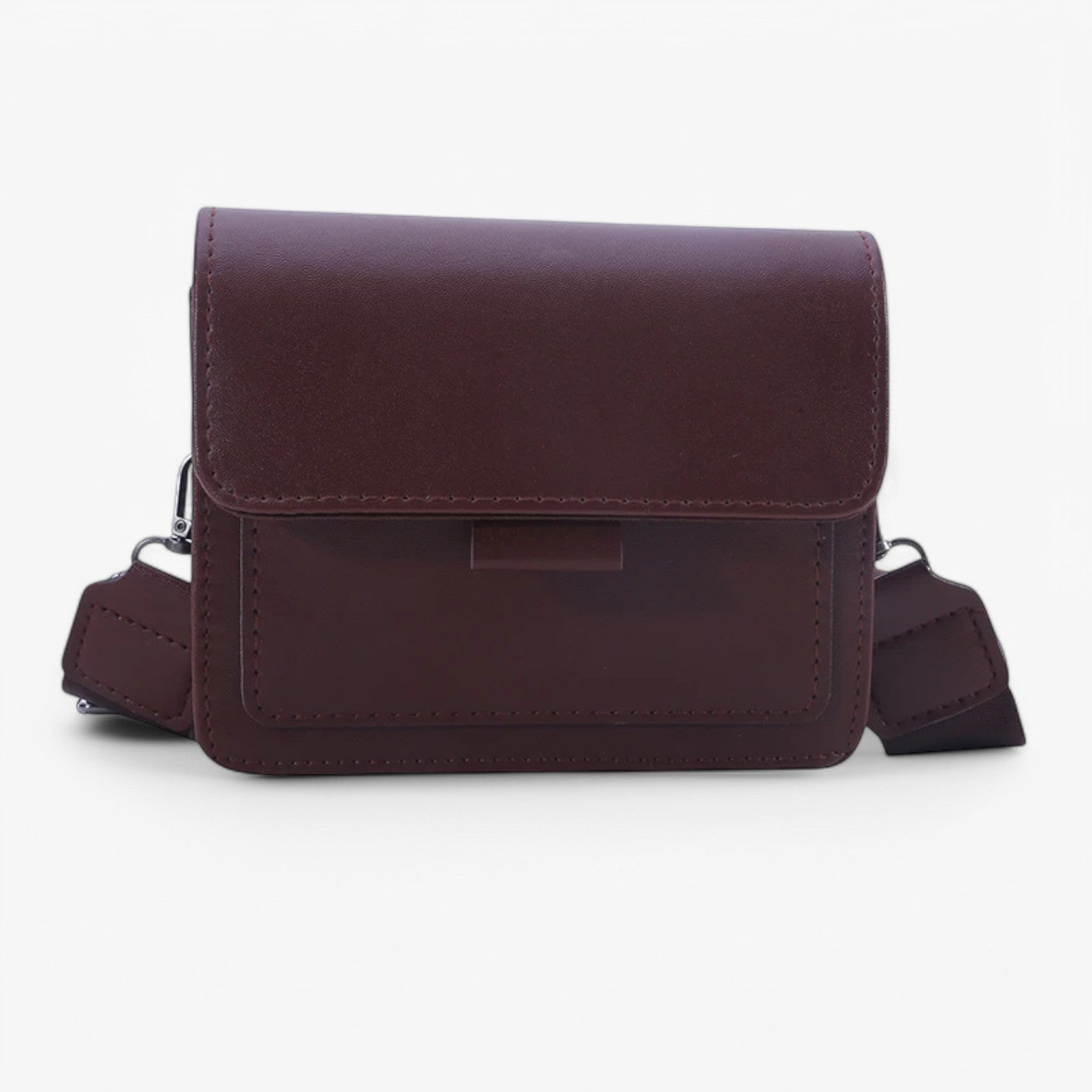 Clara | Borsa a spalla retro e spaziosa con tracolla larga - marrone scuro - bag Shoulder Bags women bag - Concept Palermo