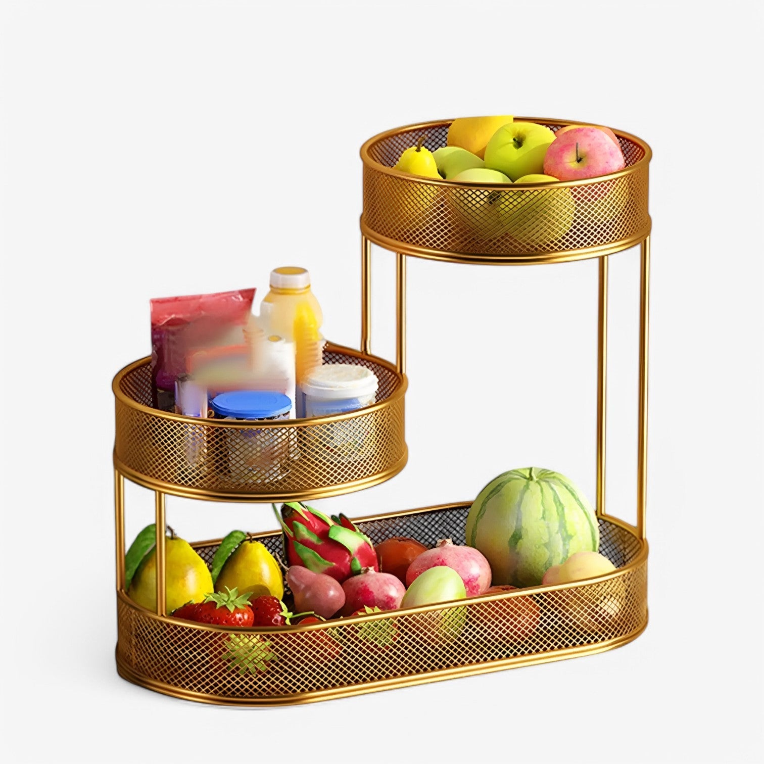 Milena | Elegante cesta di frutta in ferro – Mantieni la frutta fresca e organizzata - - Kitchen kitchen accessory - Concept Palermo