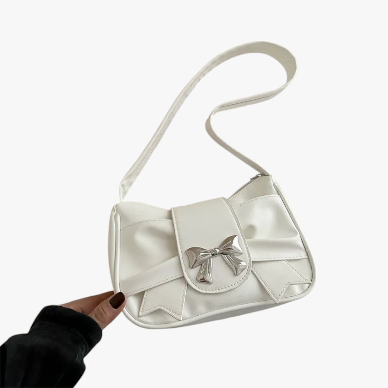 Alilie | Pochette elegante da donna – Borsa compatta ed elegante - Bianco - Bags Shoulder Bags Women's shoulder bag - Concept Palermo