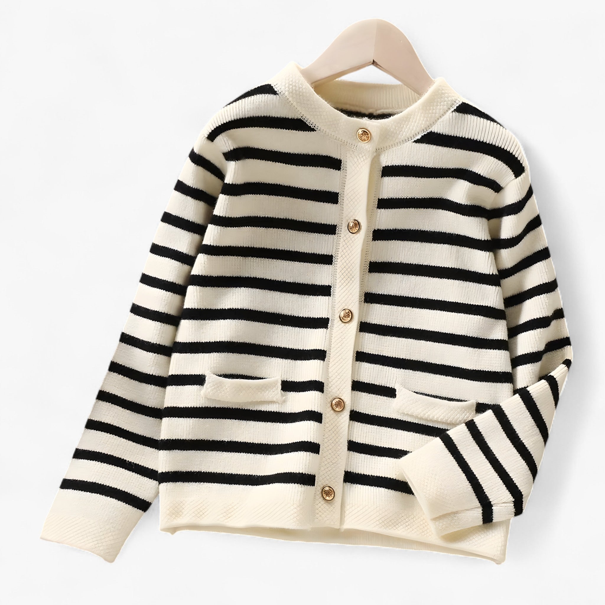 Nyk | Cardigan classico a righe Comfort senza tempo con dettagli chic - - jacket - Concept Palermo
