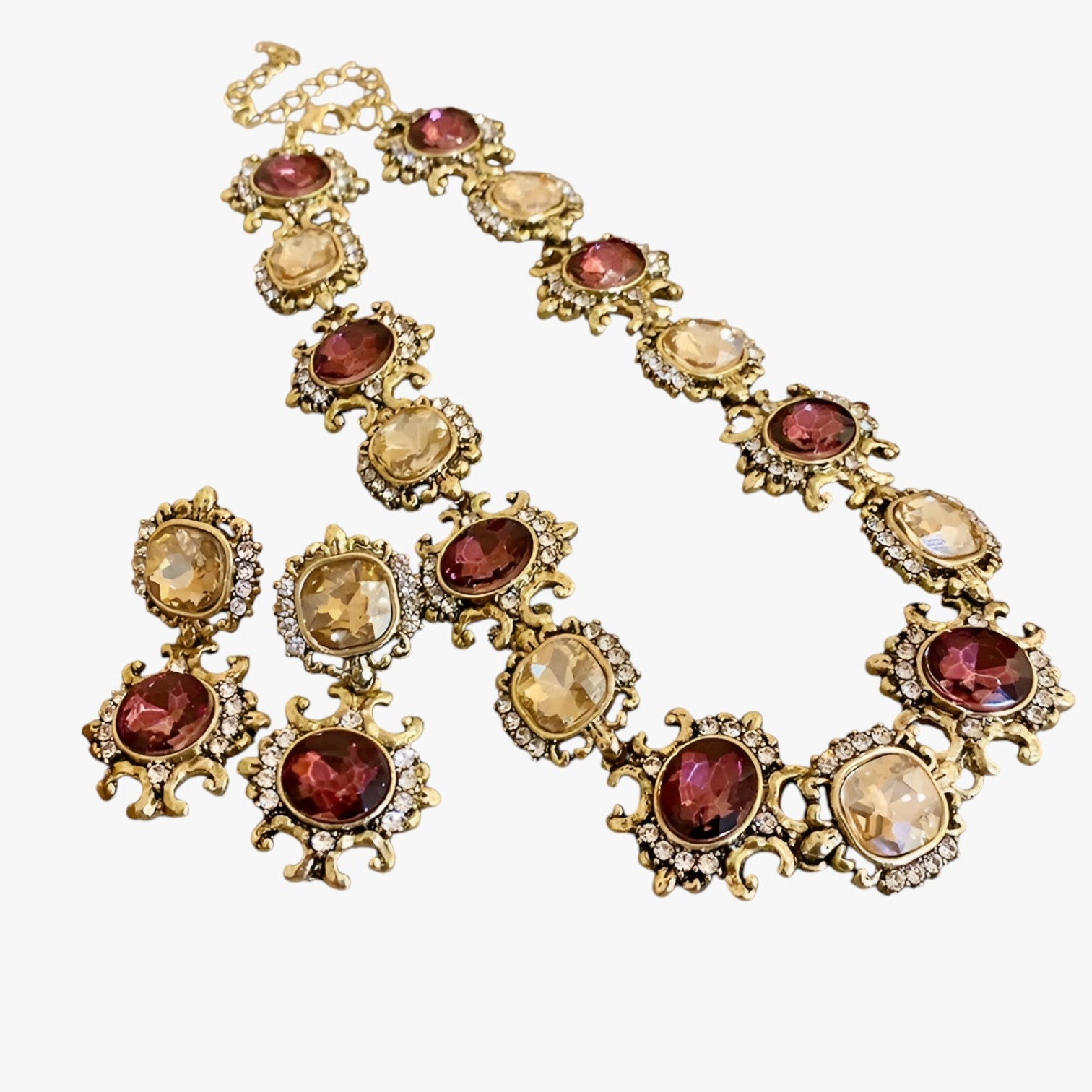 Kiara | Set di gioielli Patchwork Retro – Splendore senza tempo, stile raffinato - - elegant womens necklaces Fashion Necklaces Necklace Necklaces for Women - Concept Palermo