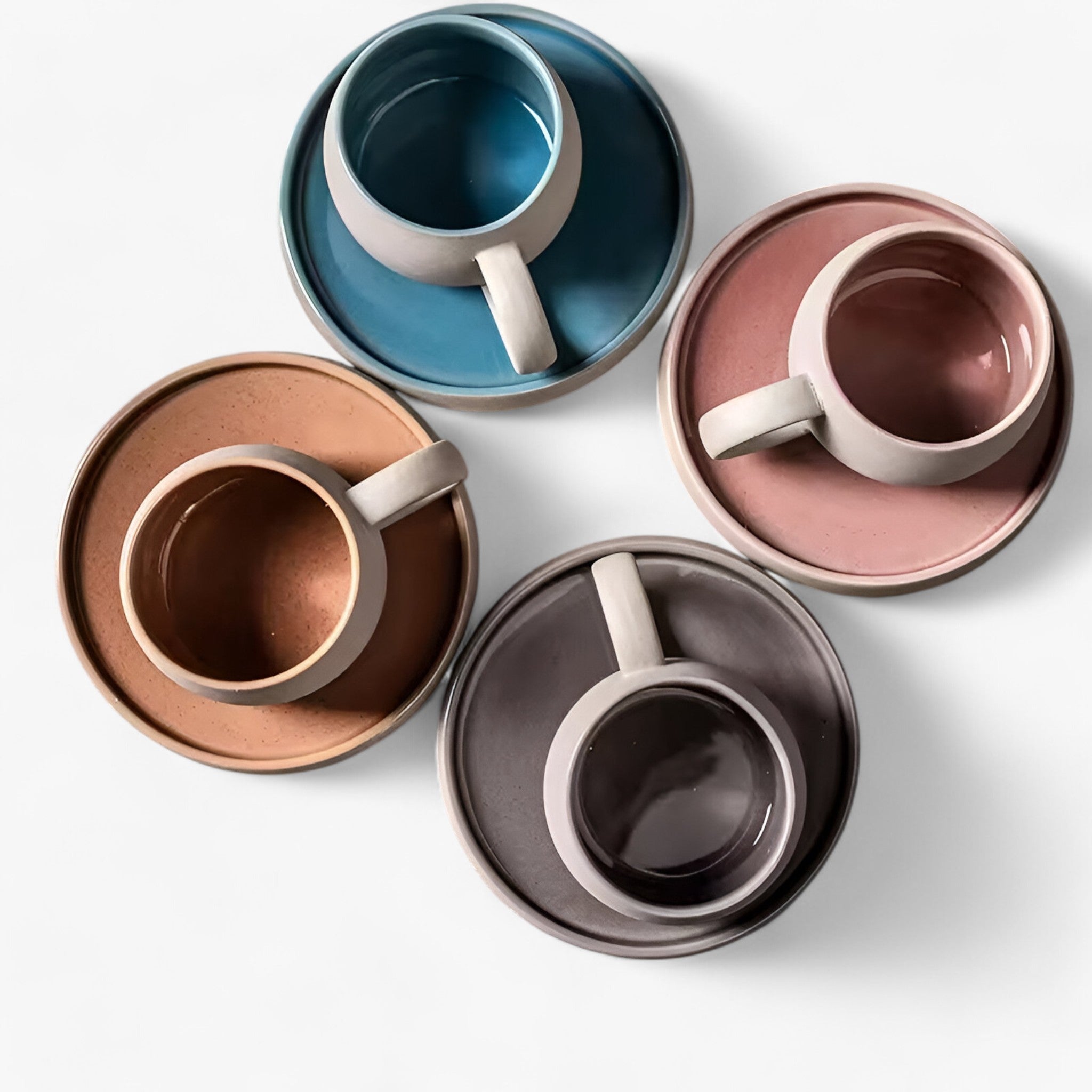 Sora | Set da caffè espresso giapponese minimalista con tazza e piattino - - - Concept Palermo