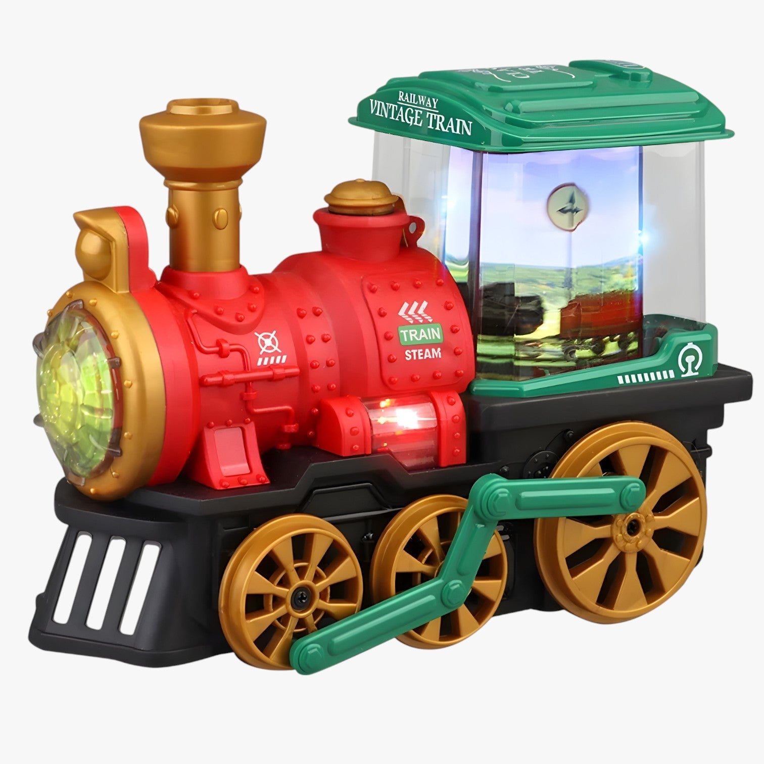 Cosmo | Treno a Vapore Elettrico – Divertimento Realistico per Bambini - Treno rosso - toys toys & gifts toys for kids - Concept Palermo
