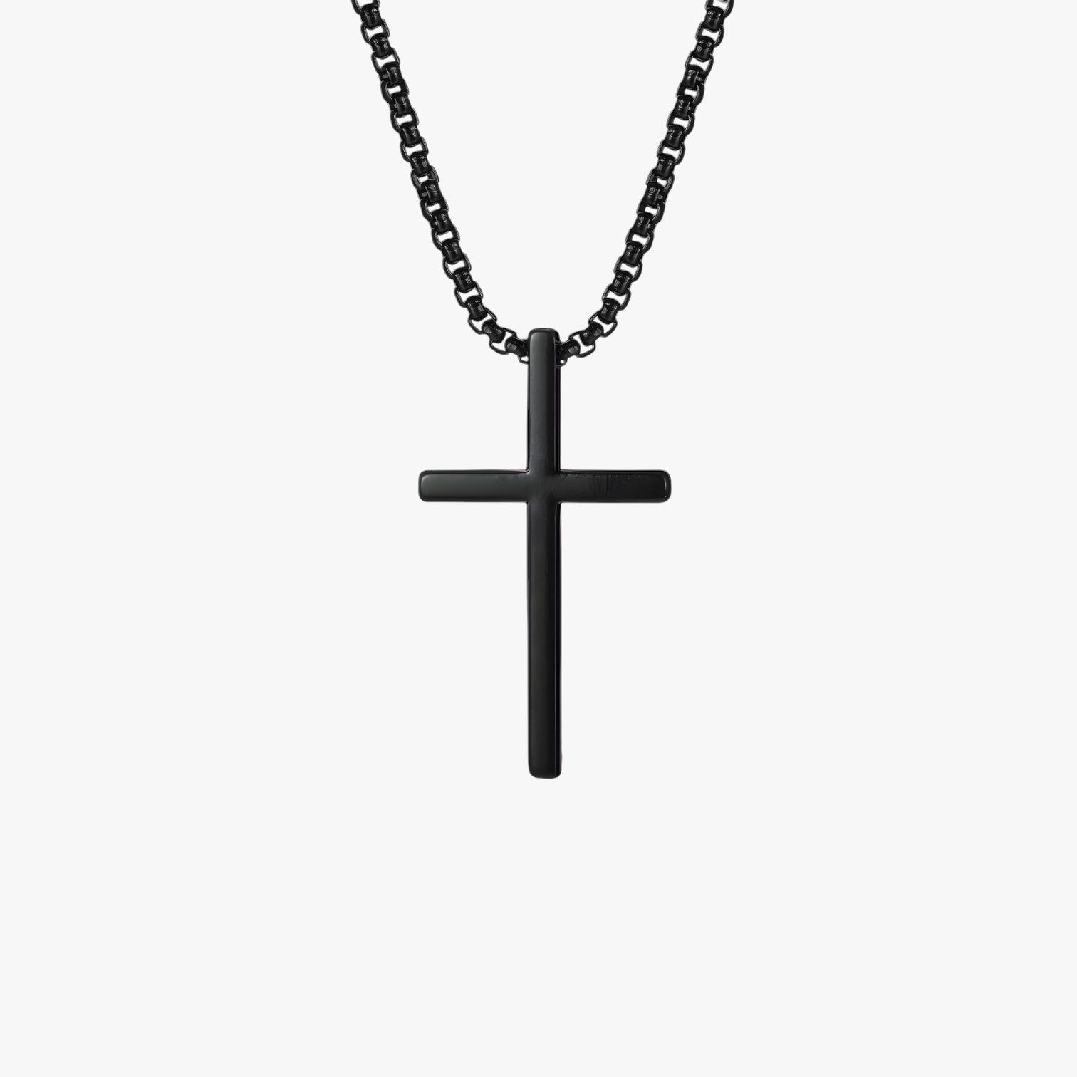 Noah | Ciondolo in Croce d'Argento – Cool & Senza Tempo in Acciaio Inossidabile - Nero 2 - necklace for men NECKLACES Stainless Steel Necklace - Concept Palermo