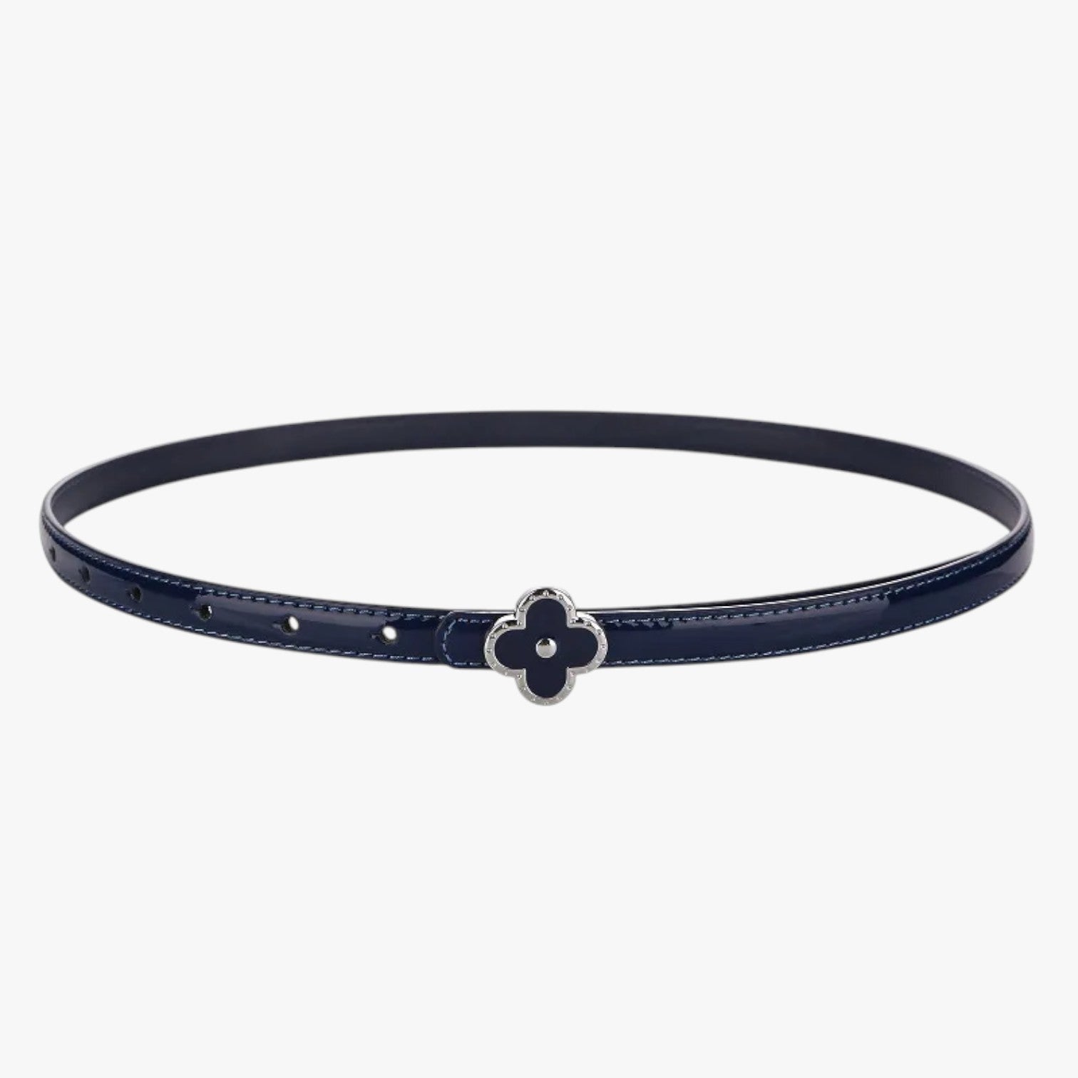 Lilly | Cintura sottile in vera pelle per outfit eleganti - blu 100cm - Belts waist belt for women Womens belt - Concept Palermo