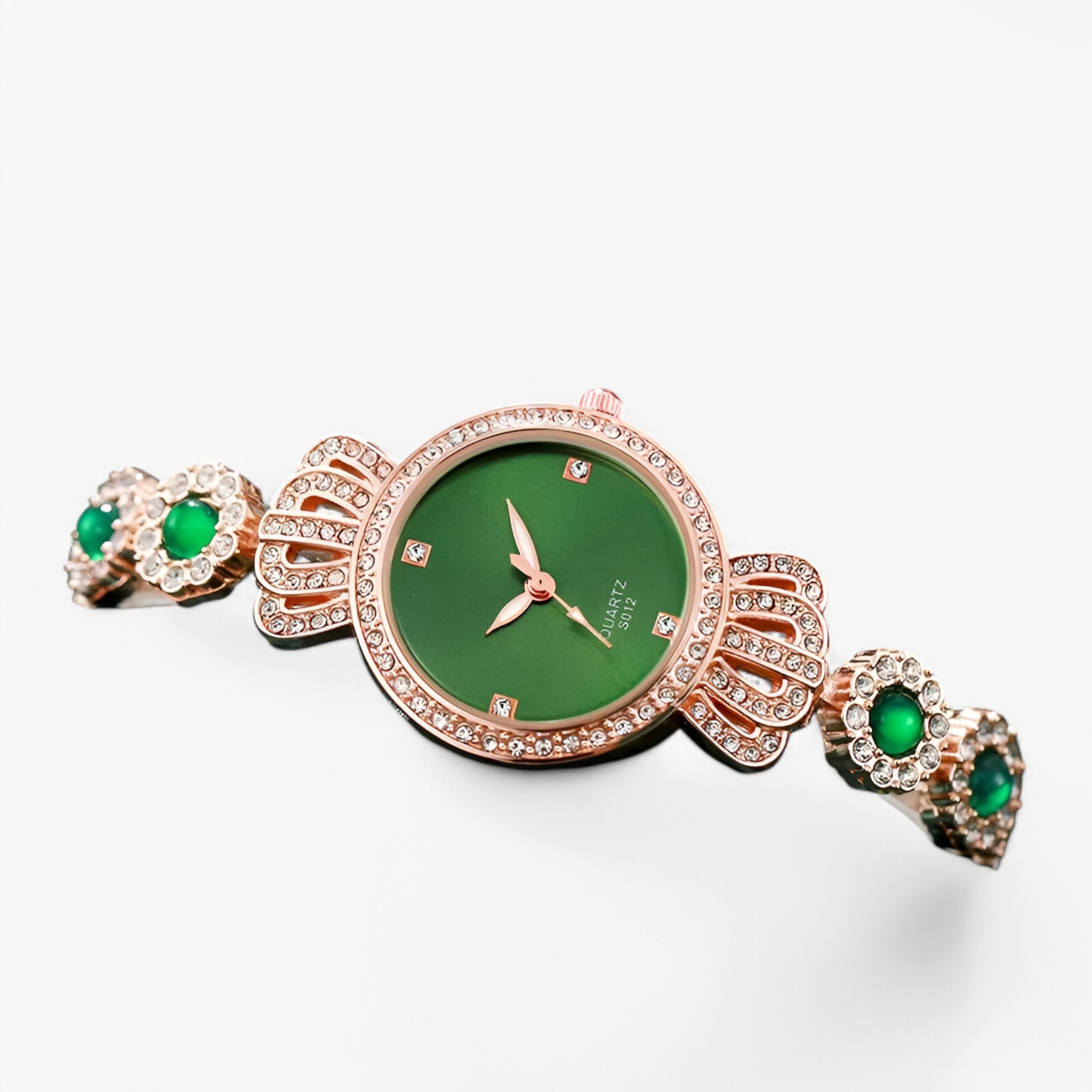 Nadine – Orologio da Donna con Pietra Elegante e Cinturino Verde - - female watch watch for women - Concept Palermo