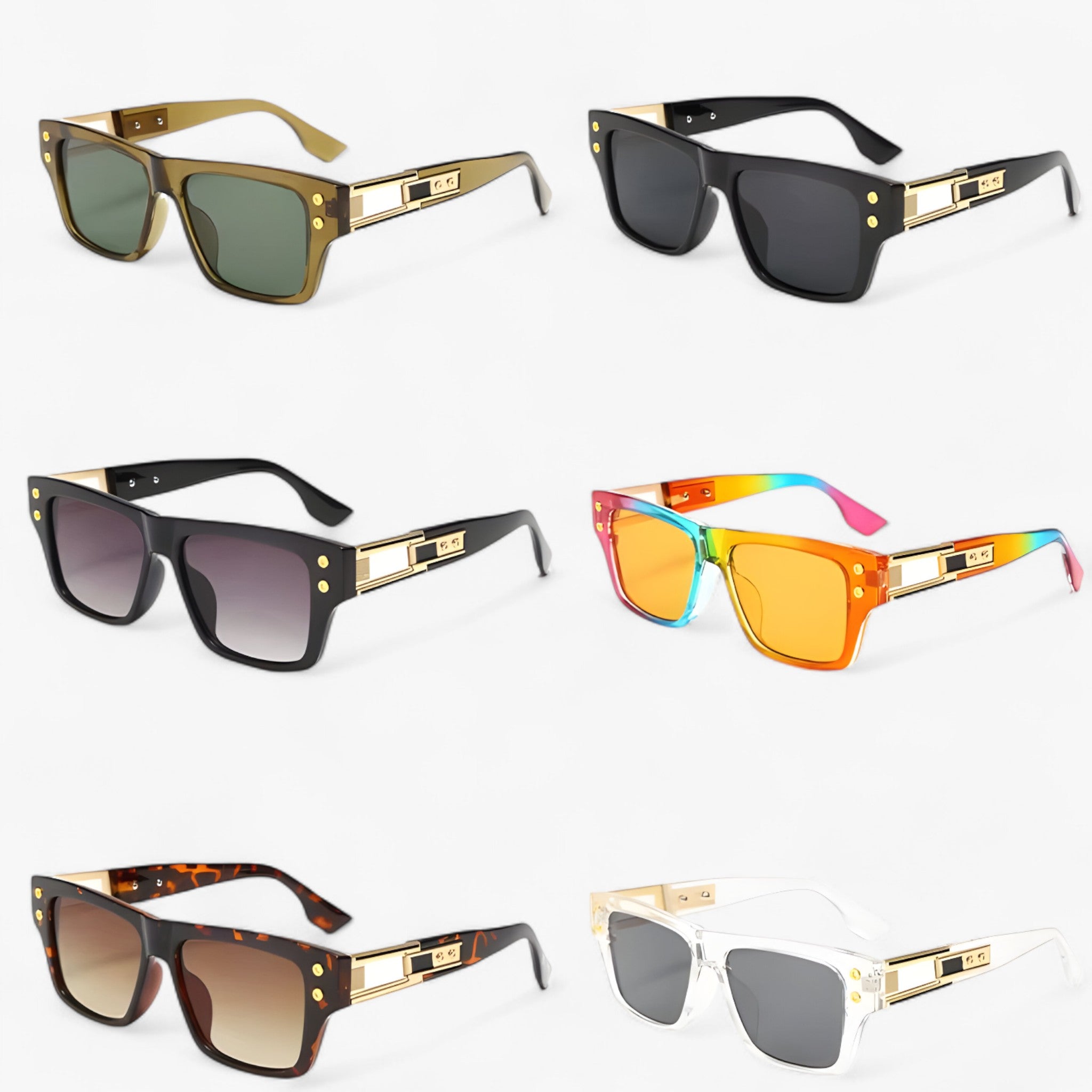 Romy | Occhiali da sole vintage unisex squadrati - - Fashion Sunglasses men sunglasses polarized mens sunglasses Polarized man sunglasses Sunglasses sunglasses polarized men - Concept Palermo