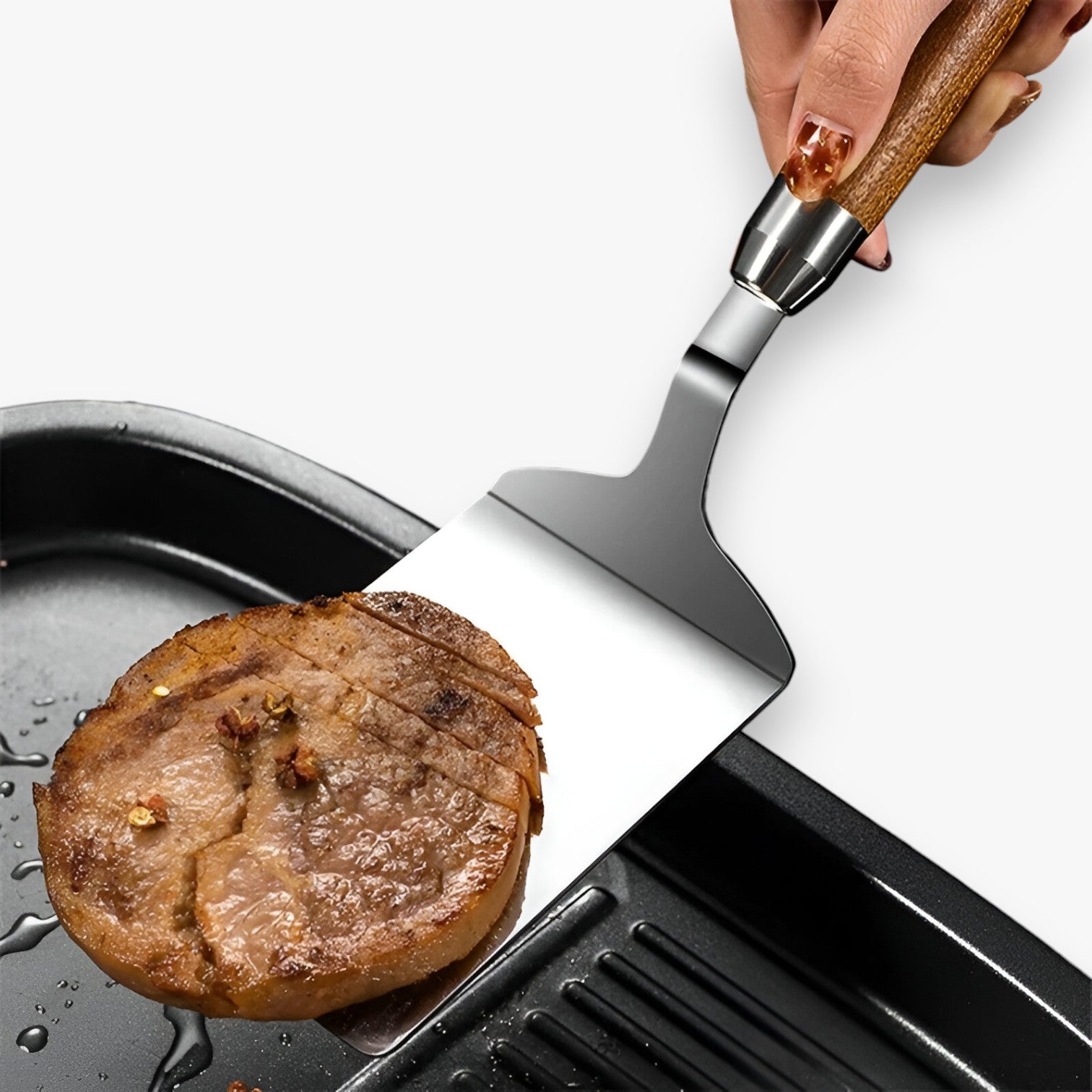 Rowyn | Spatola per barbecue resistente con manico in legno - - Kitchen kitchen tools - Concept Palermo