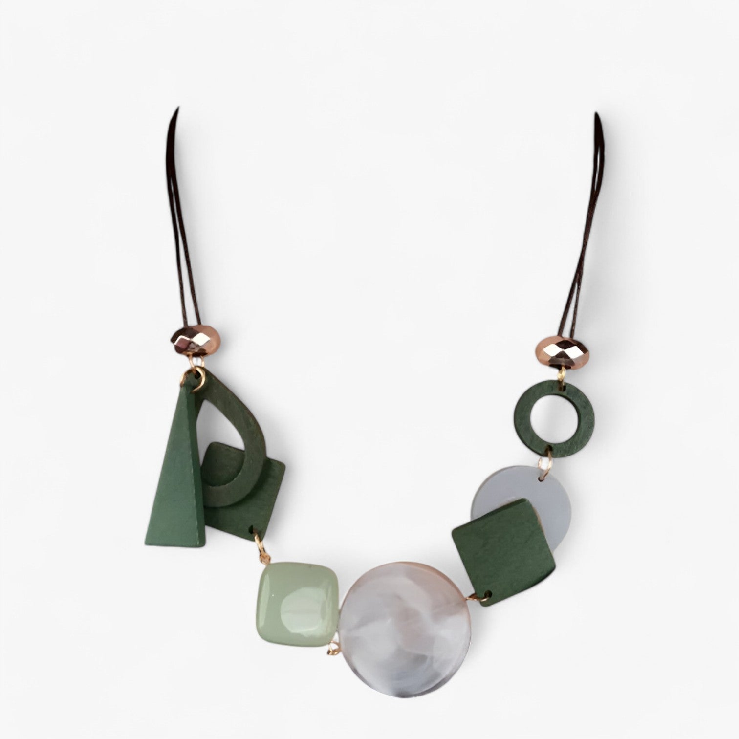 Alina | Collana con pendente geometrico vintage - Eleganza etnica fatta a mano - Grigio - Gift Gifts for women necklace for men NECKLACES - Concept Palermo
