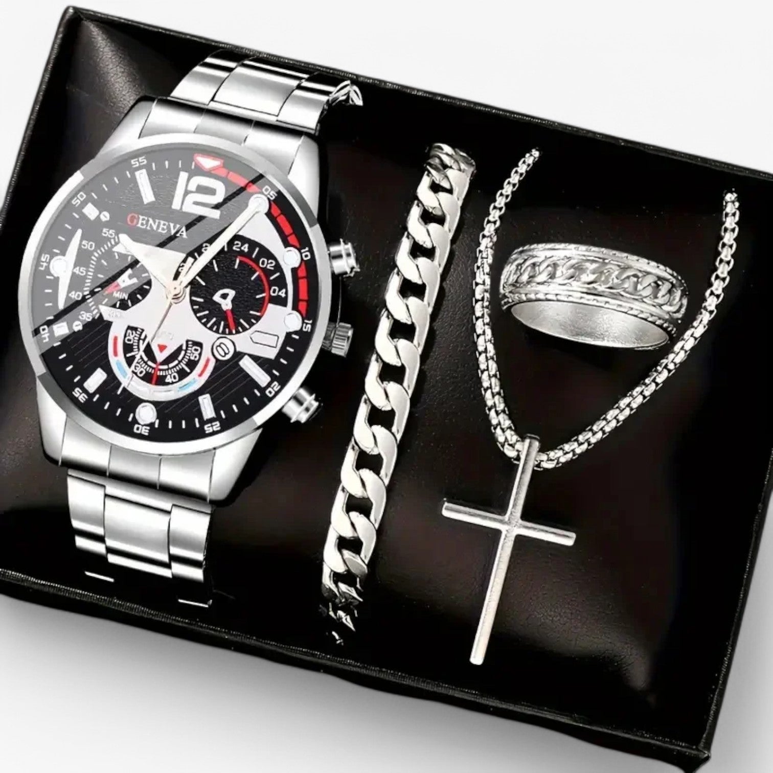 Moritz | Set di orologi romani dorati – Elegante e completo - Argento - mens accessory watch watch for men - Concept Palermo