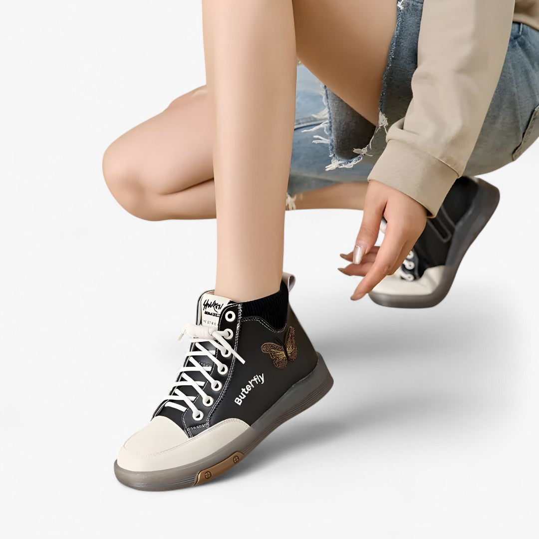 Diana | Stivaletti bianchi in vera pelle stile sneaker – Casual e raffinati per ogni giorno - - shoes for women Shoes women - Concept Palermo