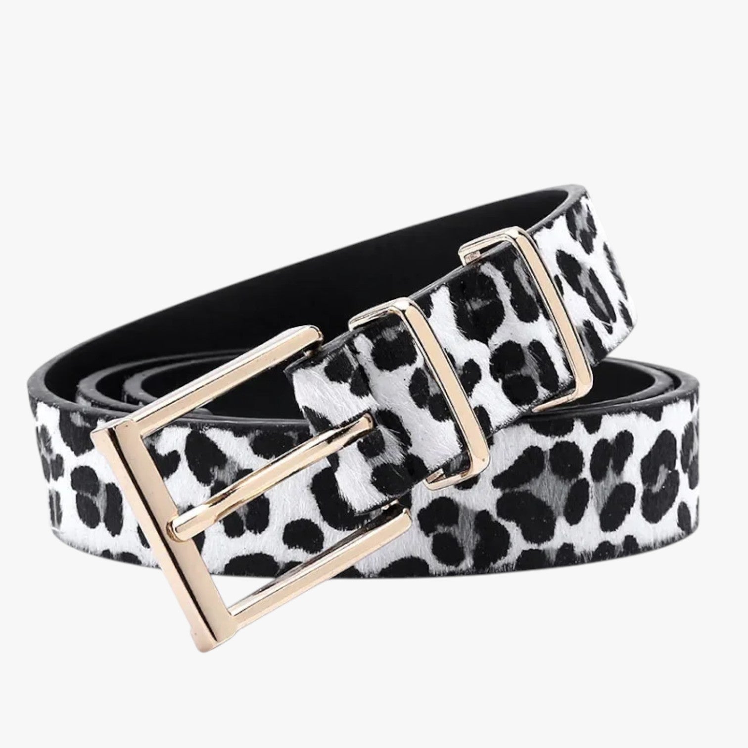 Julianna | Cintura in Pelle Leopardata con Fibbia Elegante - Bianco - Belts waist belt for women Womens belt - Concept Palermo