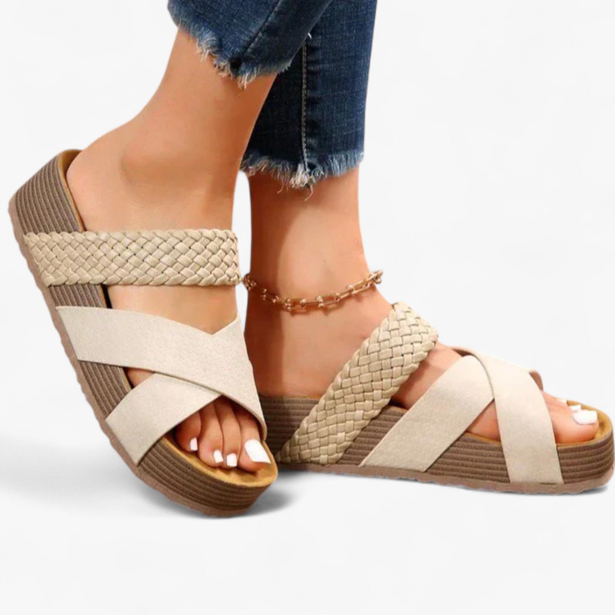 Julia - Sandali ortopedici - Sandali da donna - Beige - sandals women sandals - Concept Palermo