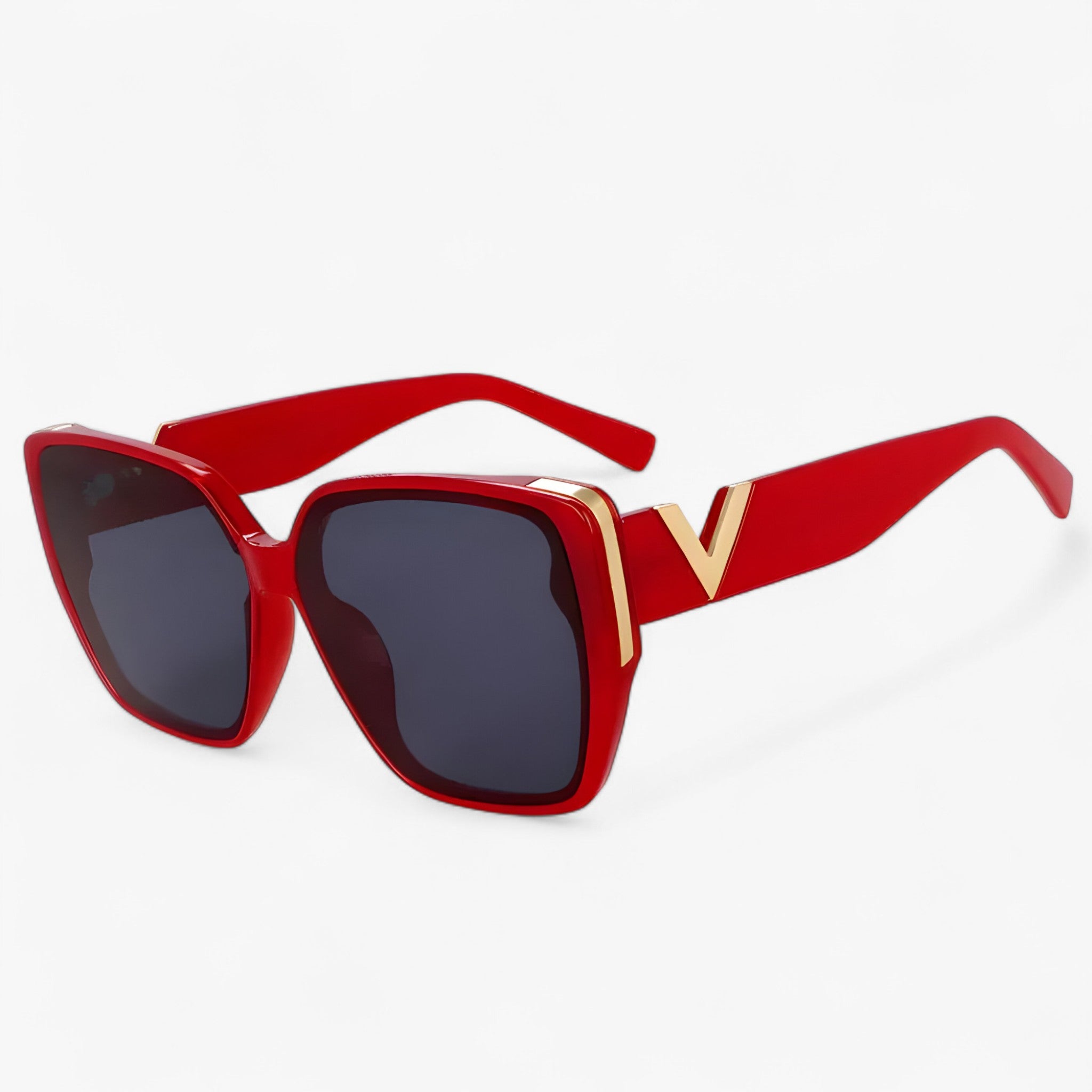 Jude | Occhiali da sole a specchio vintage a forma di V - Rosso - Fashion Sunglasses men sunglasses polarized mens sunglasses Polarized man sunglasses Sunglasses sunglasses polarized men - Concept Palermo