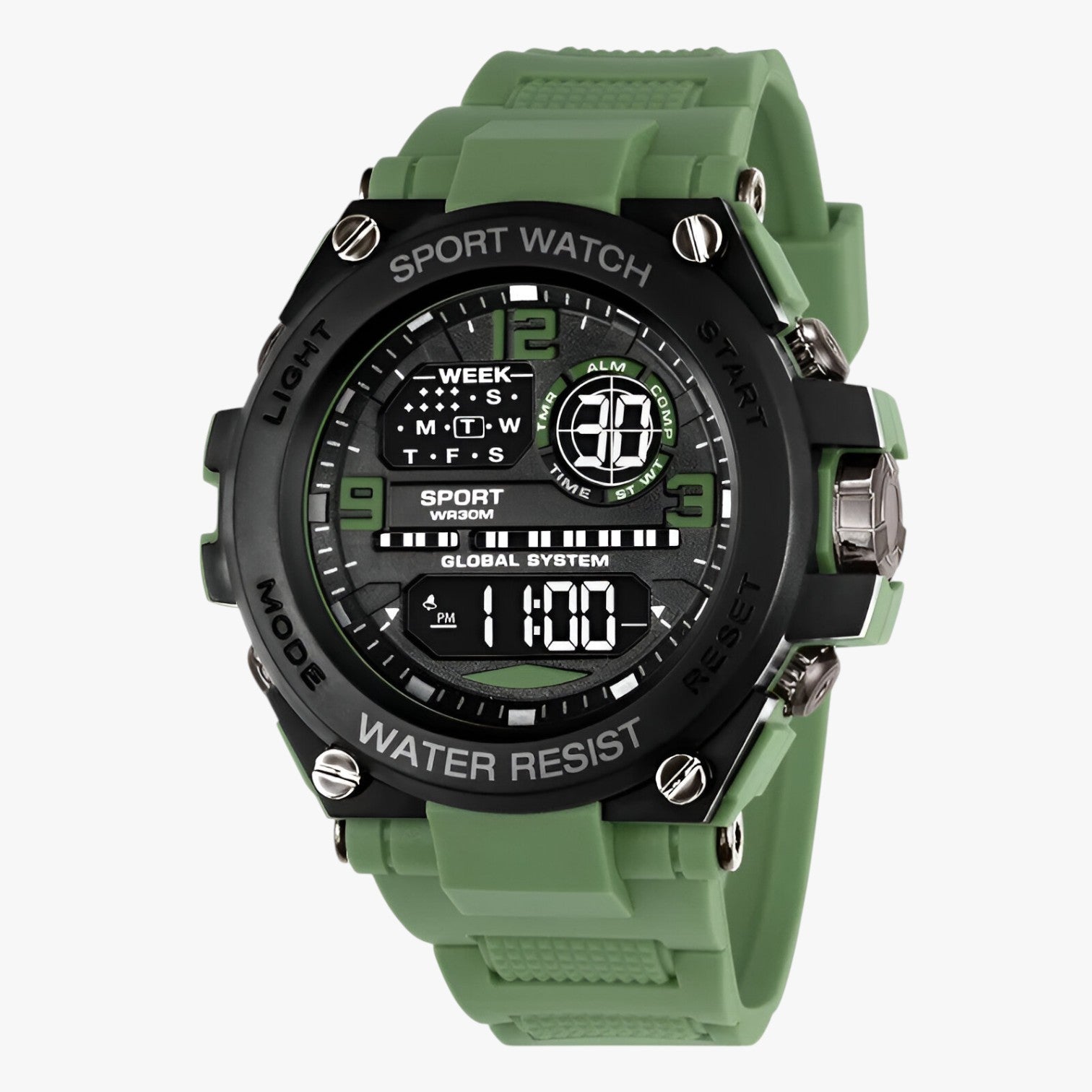 Kevin | Orologio sportivo impermeabile antiurto - Verde No - watch watch for men watches WATCHES FOR MEN - Concept Palermo